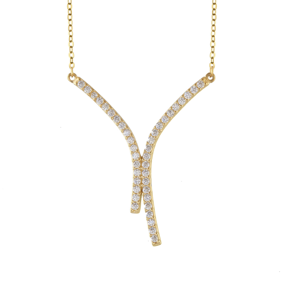 ΚΟΛΙΕ BabyJewels Κίτρινο Χρυσό K9 με Πέτρες Ζιργκόν NE2133Y.K9 - 