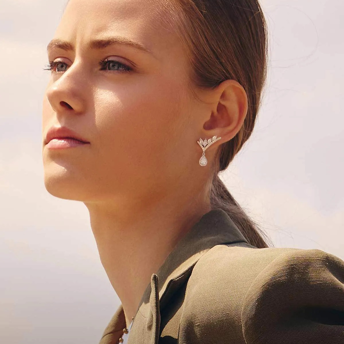 EARRINGS Dangle BREEZE Silver 925° with Zircon Stones 216016.4 - 2