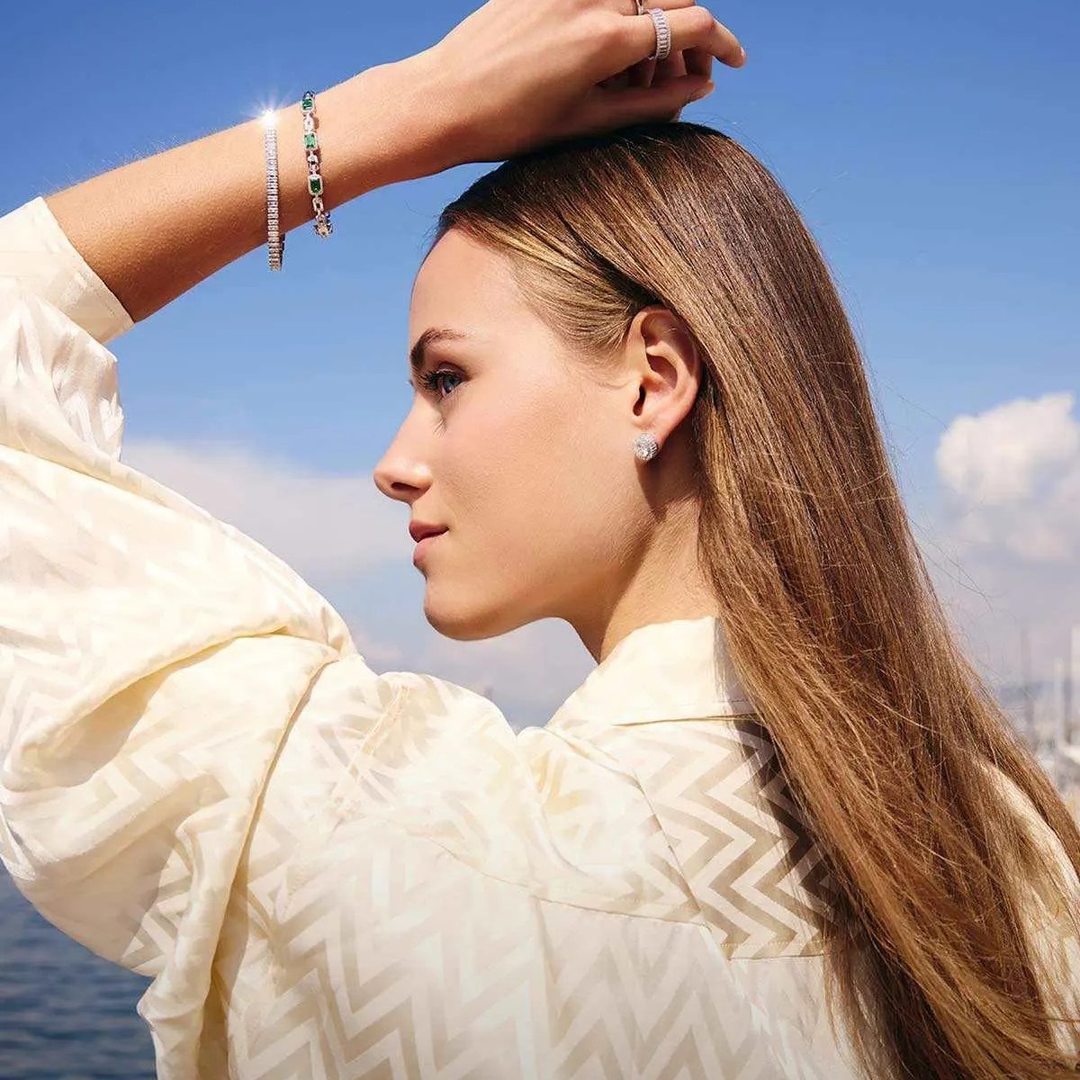 EARRINGS Halo BREEZE Silver 925° with Zircon Stones 216021.4 - 3