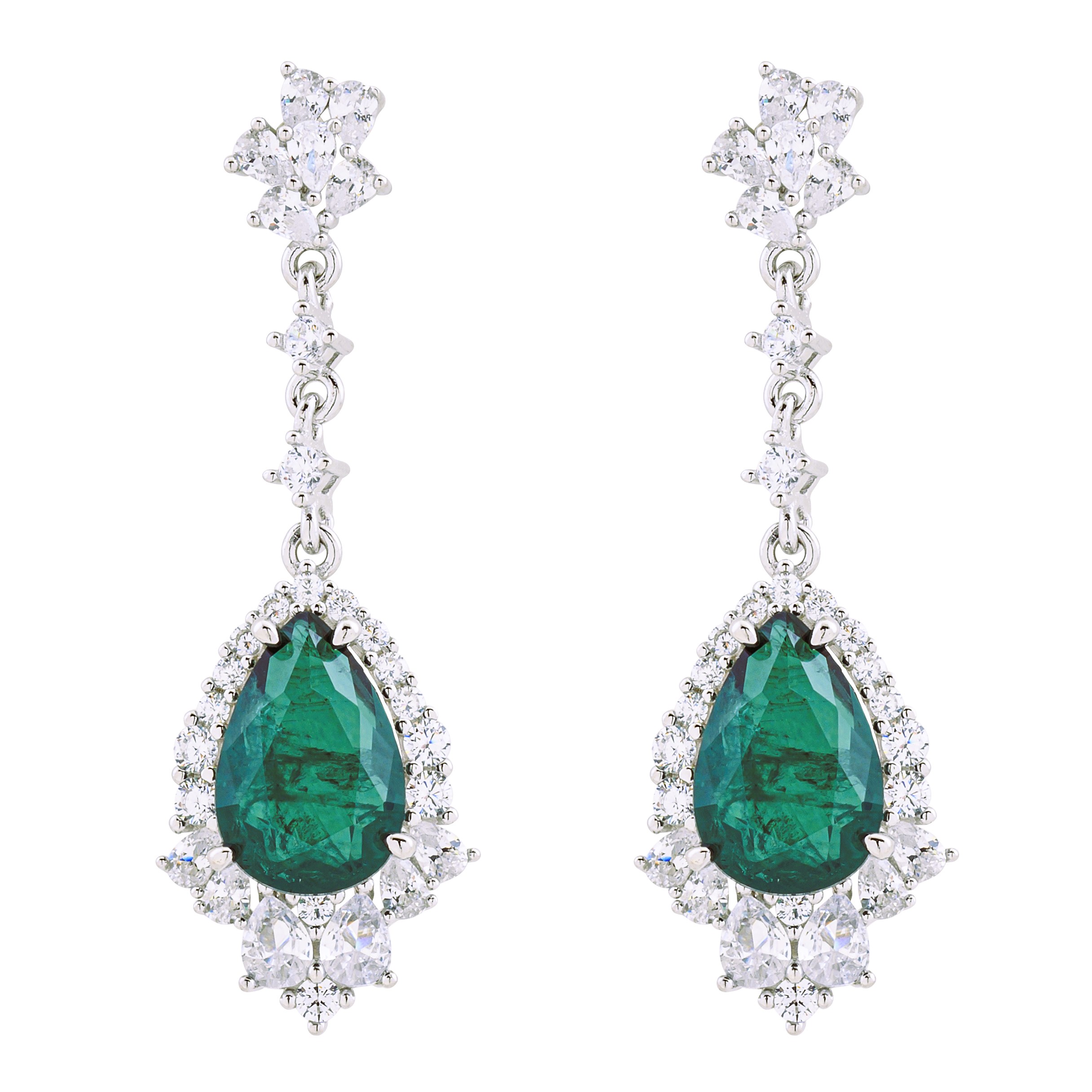 EARRINGS Dangle BREEZE Silver 925° with Zircon Stones 216032.4 - 