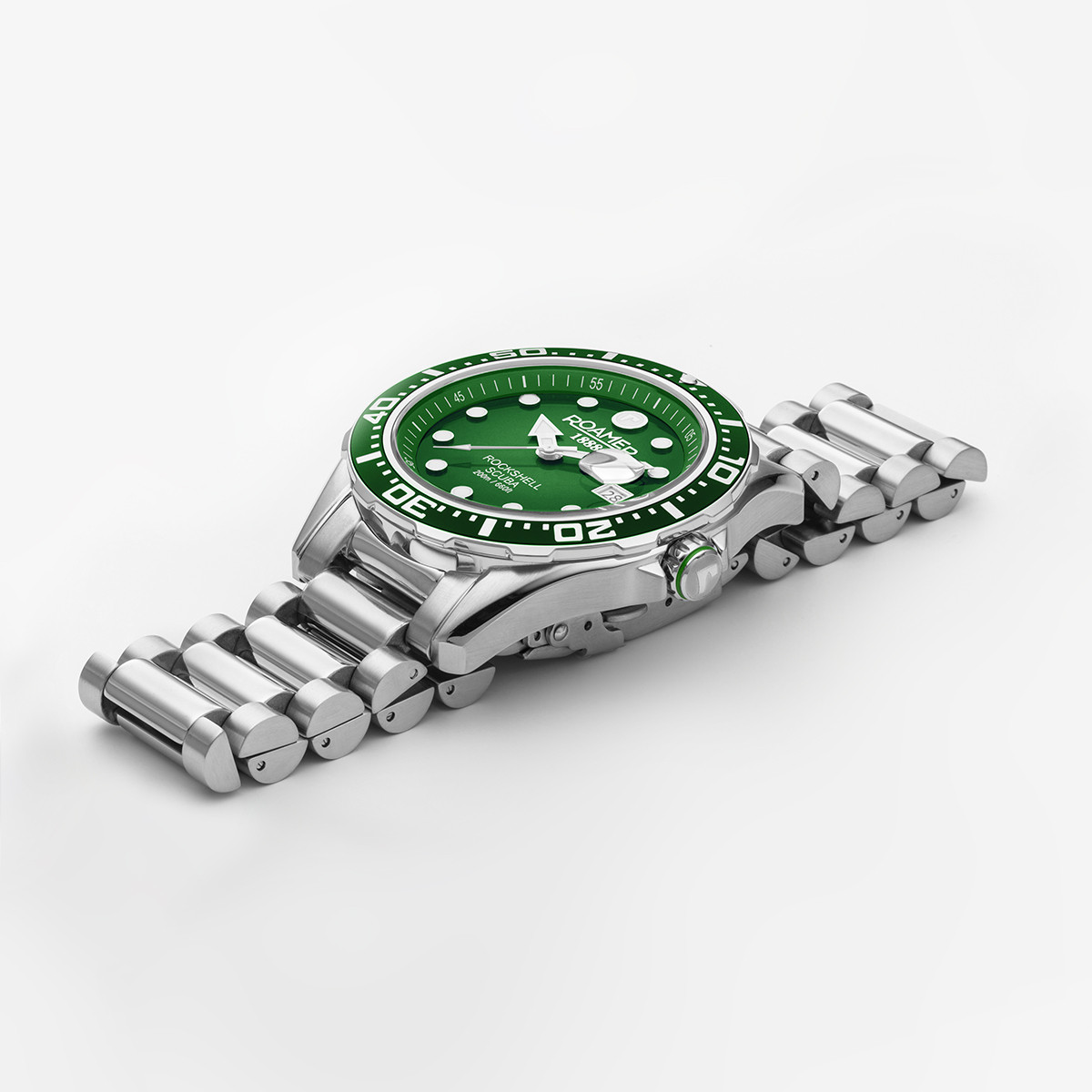 ROAMER Rockshell Mark III Scuba 44mm Silver Stainless Steel Bracelet 220858-41-75-50 - 