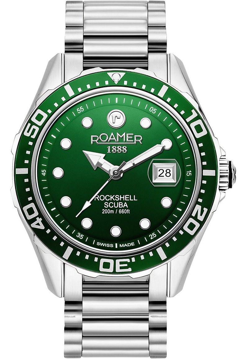 ROAMER Rockshell Mark III Scuba 44mm Silver Stainless Steel Bracelet 220858-41-75-50 - 