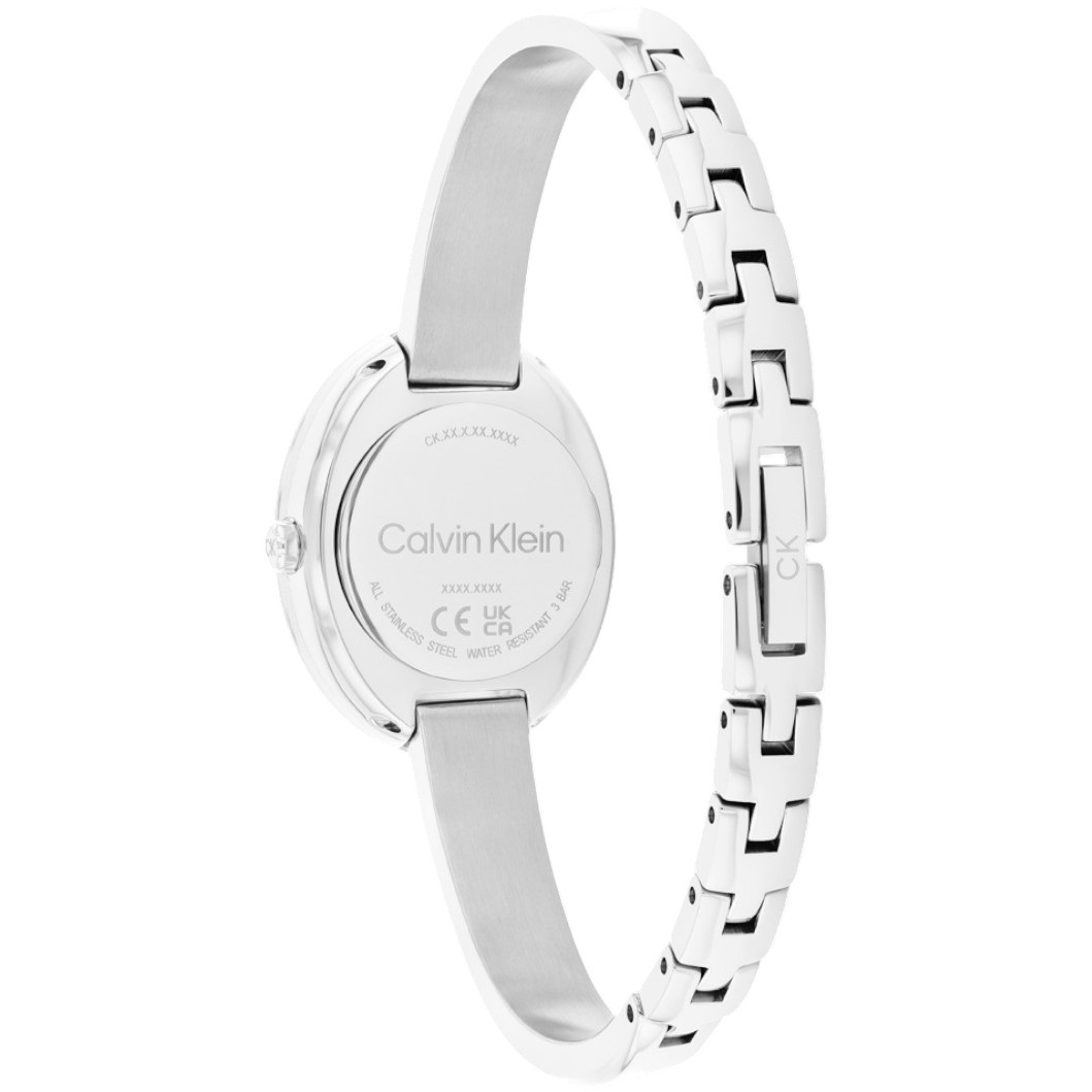 CALVIN KLEIN Twisted Bezel White Dial 26mm Silver Stainless Steel Bracelet 25100055 - 4