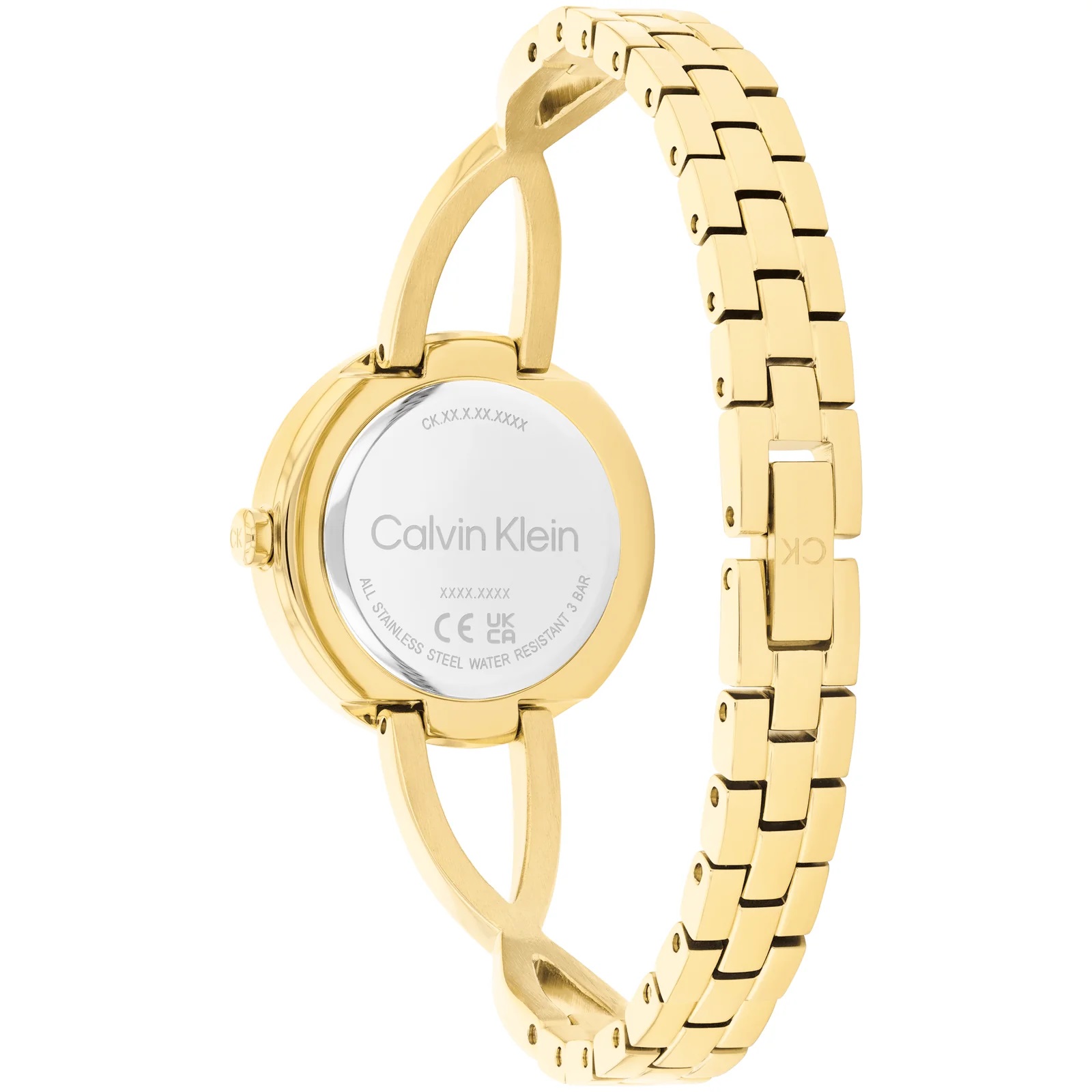CALVIN KLEIN Sculpted Embrace Black Dial 28mm Gold Stainless Steel Bracelet 25100059 - 3