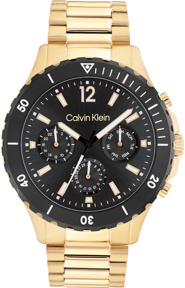 CALVIN KLEIN Sport Multifunction 44mm Gold Stainless Steel Bracelet 25200116 - 1