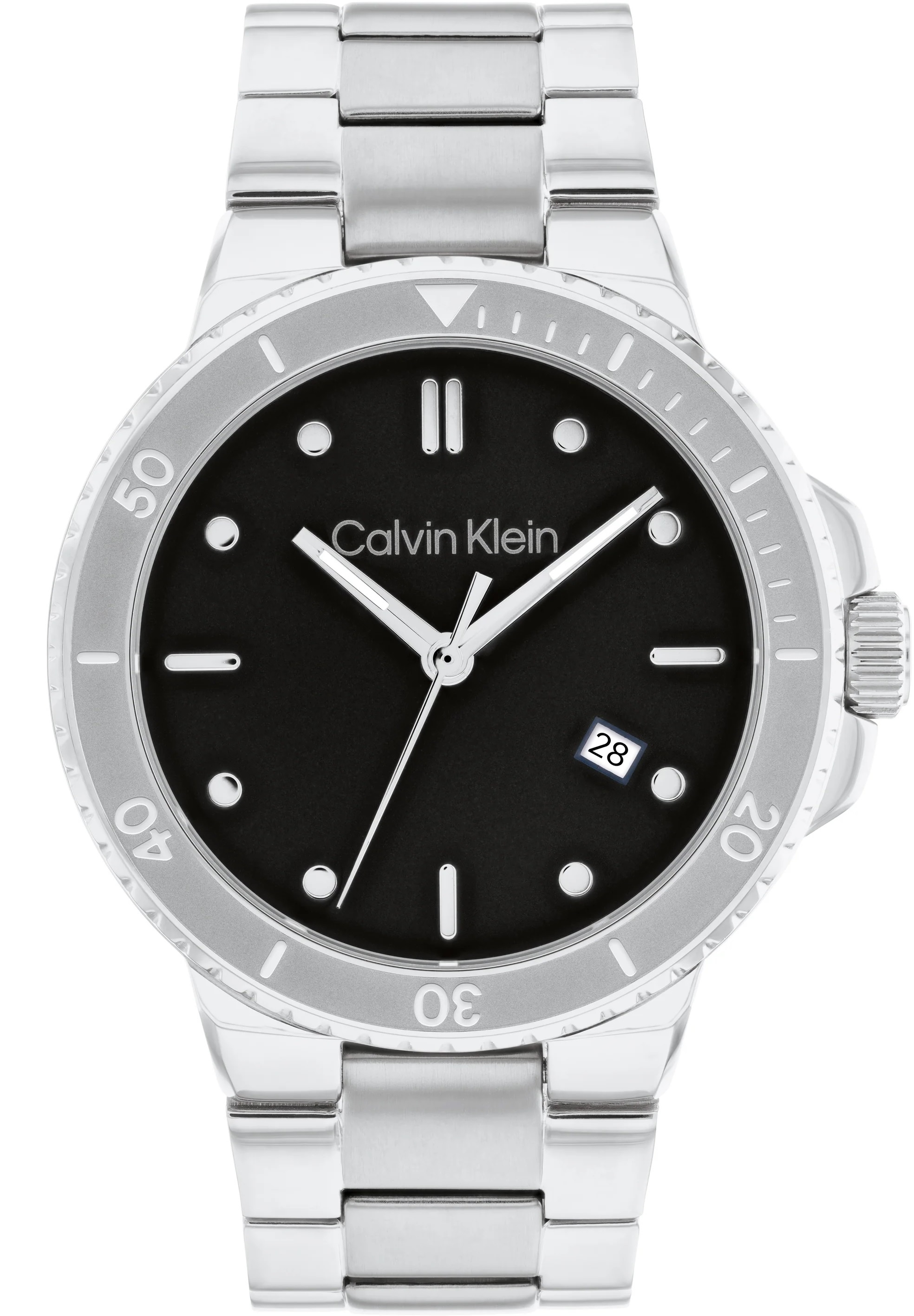 CALVIN KLEIN Marine 44mm Silver Stainless Steel Bracelet 25200203 - 