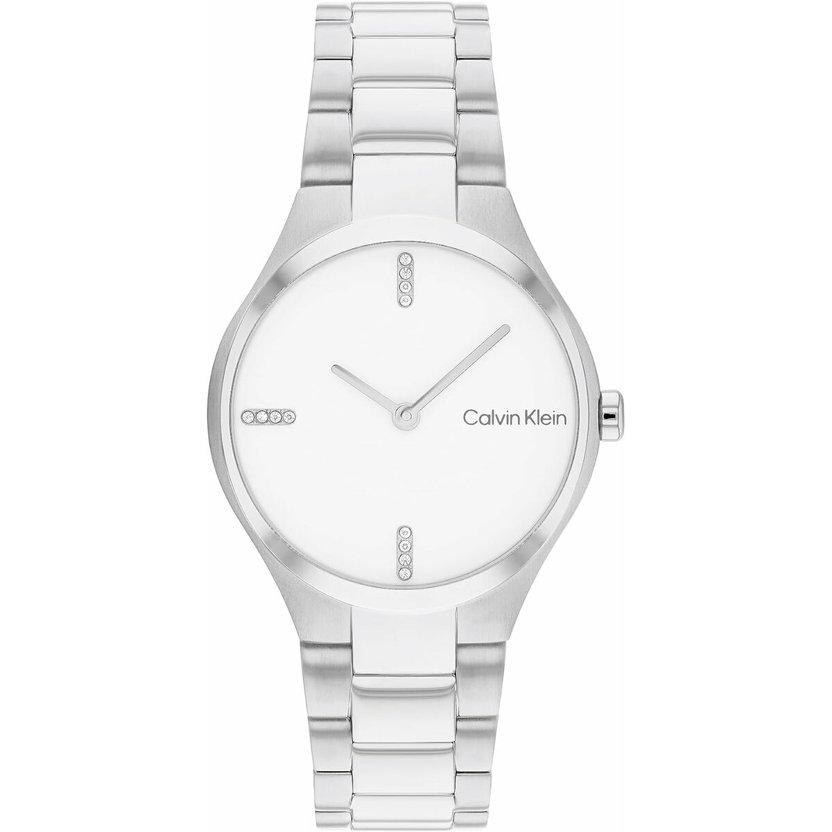 CALVIN KLEIN Admire White 30mm Silver Stainless Steel Bracelet 25200332 - 1