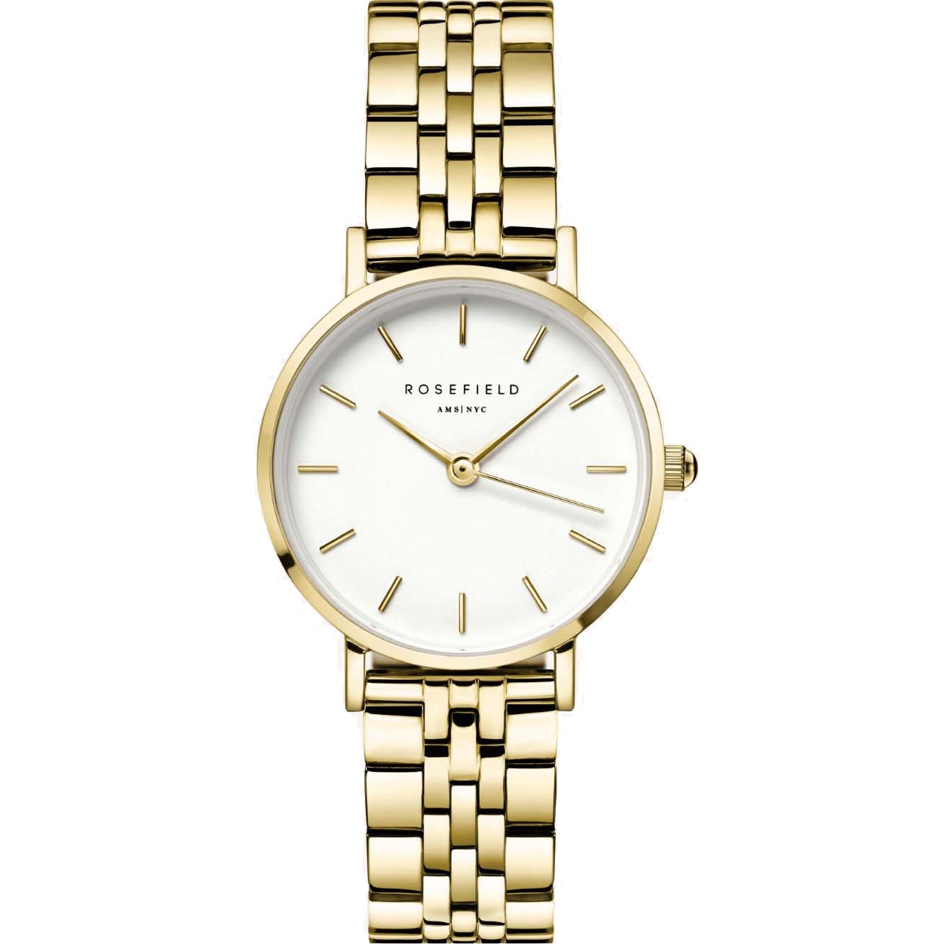 ROSEFIELD The Small Edit White Dial 26mm Gold Stainless Steel Bracelet 26WSG-267 - 