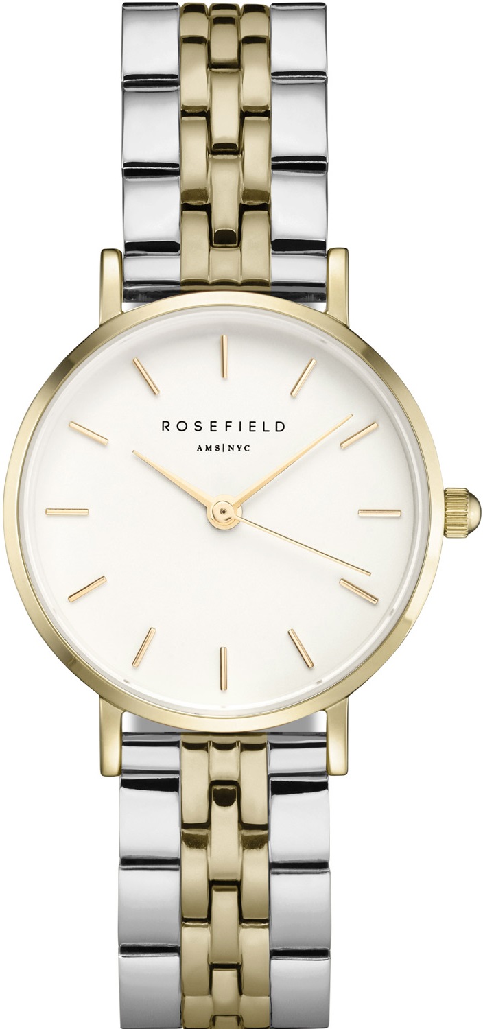 ROSEFIELD The Small Edit 26mm Two Tone Silver & Gold Stainless Steel Bracelet 26SGD-269 - 