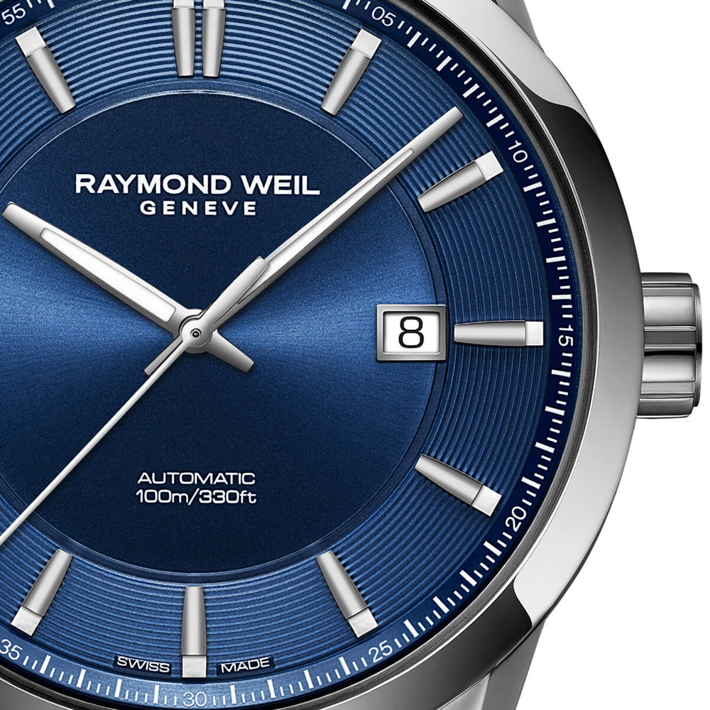 RAYMOND WEIL Freelancer Automatic Blue Dial 42mm Silver Stainless Steel Bracelet 2731-ST-50001 - 