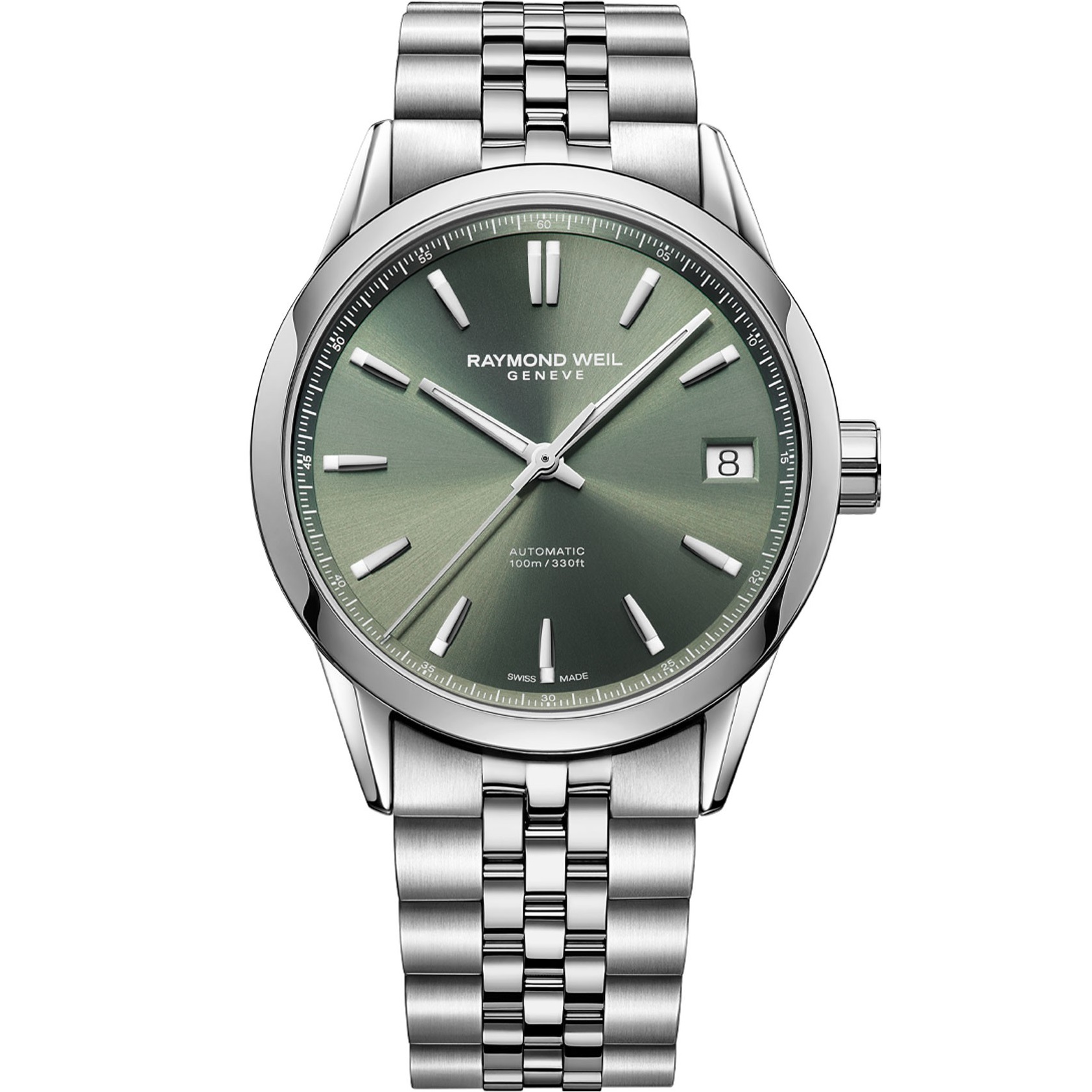 RAYMOND WEIL Freelancer Automatic Green Dial 40mm Silver Stainless Steel Bracelet 2741-ST-52001 - 