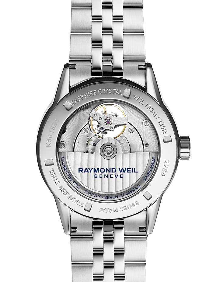 RAYMOND WEIL Freelancer Open Aperture Automatic Blue Dial 42.5mm Silver Stainless Steel Bracelet 2780-ST-50001 - 