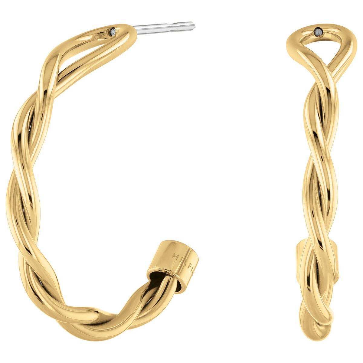 TOMMY HILFIGER Twist Earrings Gold Stainless Steel 2780687 - 