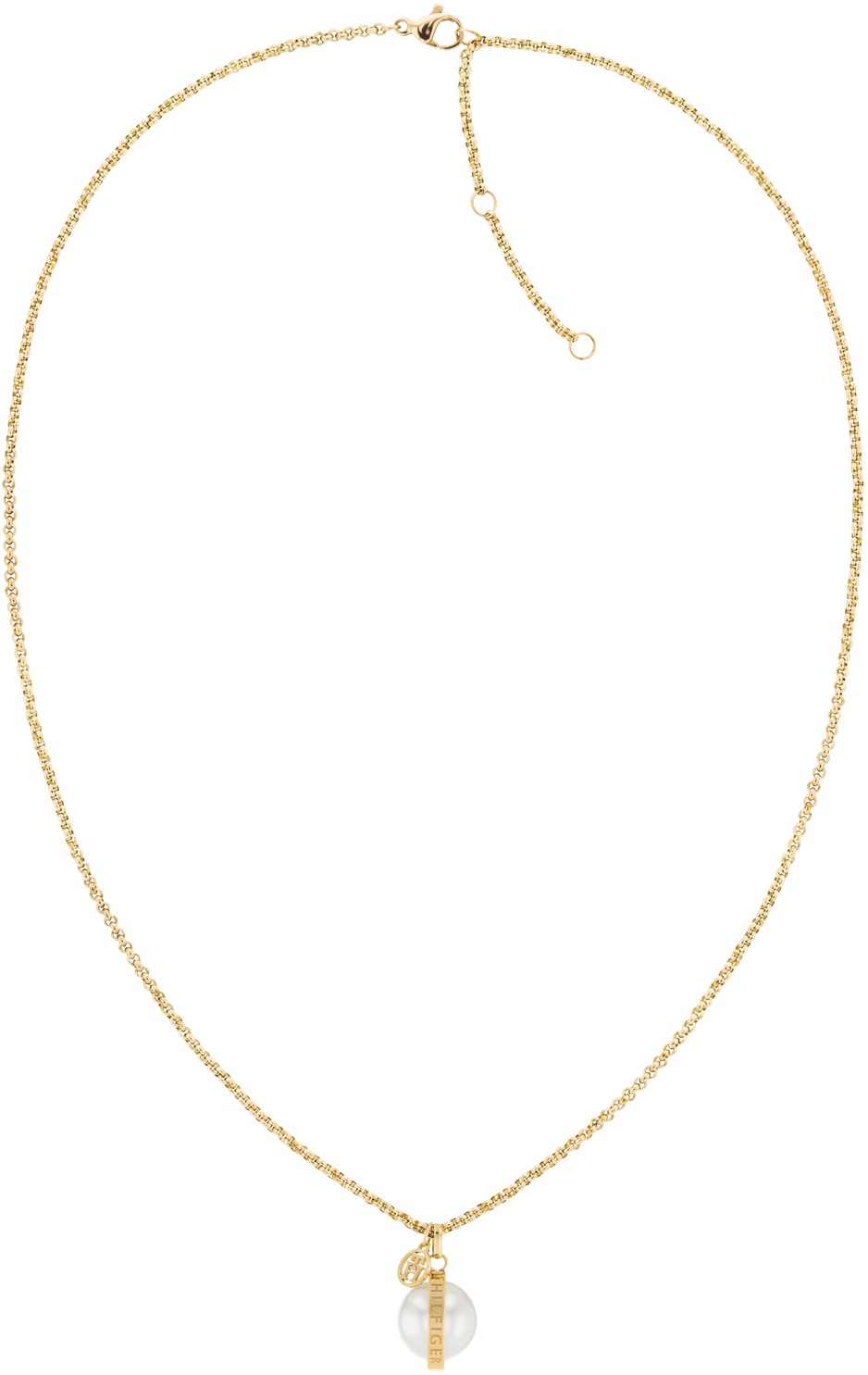 TOMMY HILFIGER Necklace Hanging Pearl Gold Stainless Steel 2780762 - 2