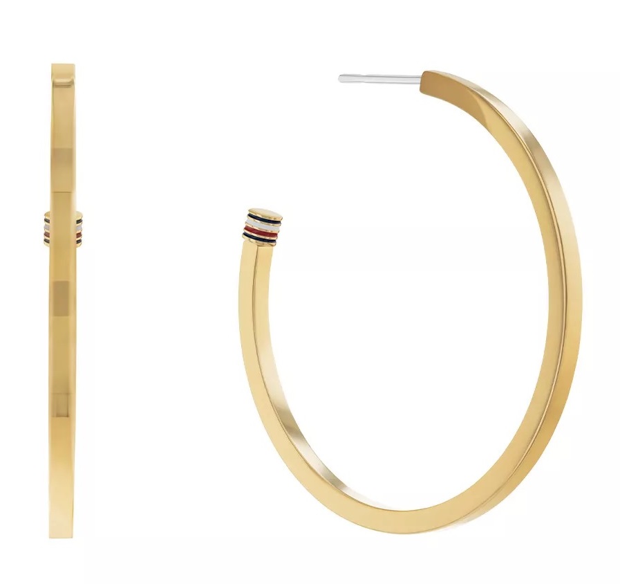 TOMMY HILFIGER Sliding Earrings Gold Stainless Steel 2780774 - 