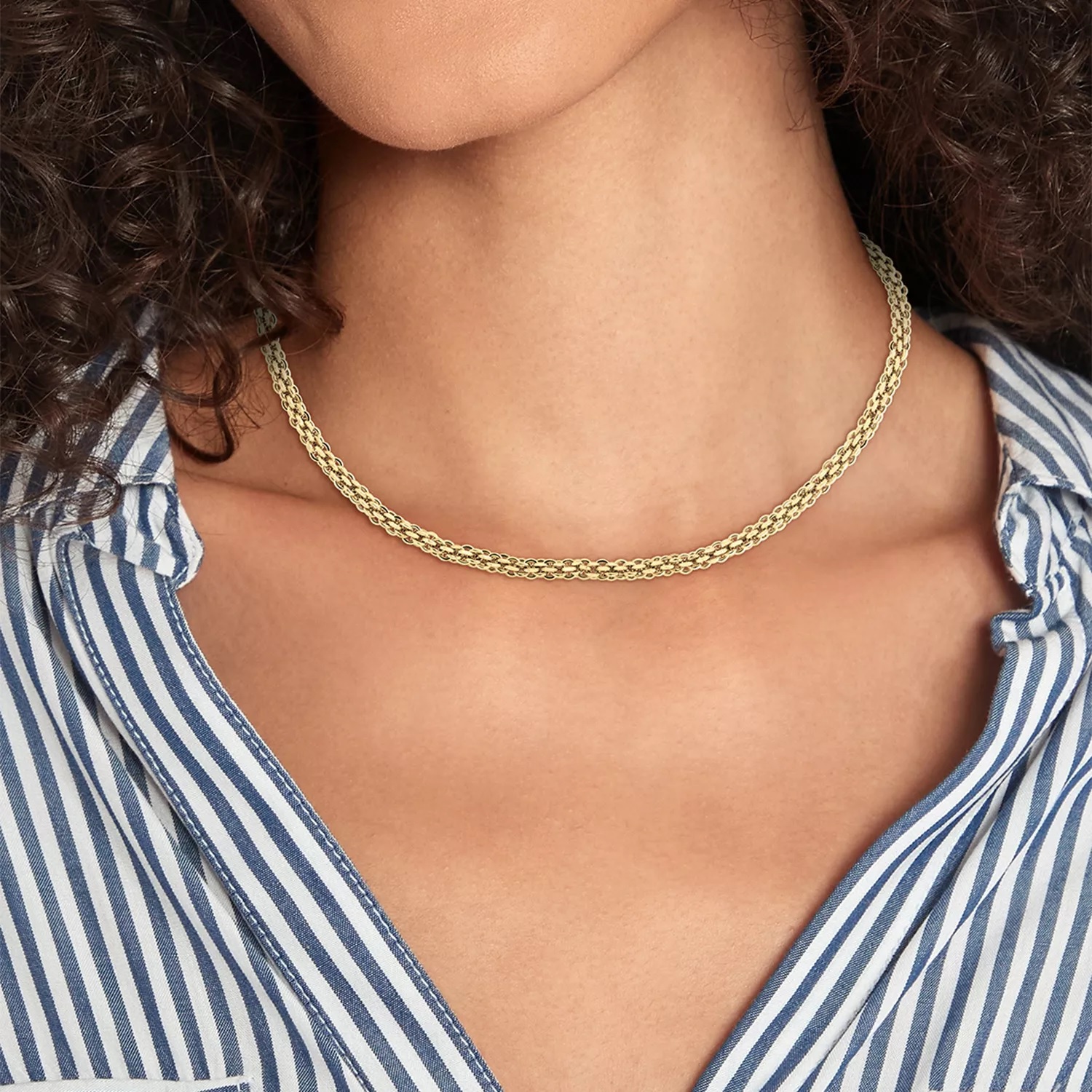 TOMMY HILFIGER Intertwined Circles Chain Necklace Gold Stainless Steel 2780840 - 2
