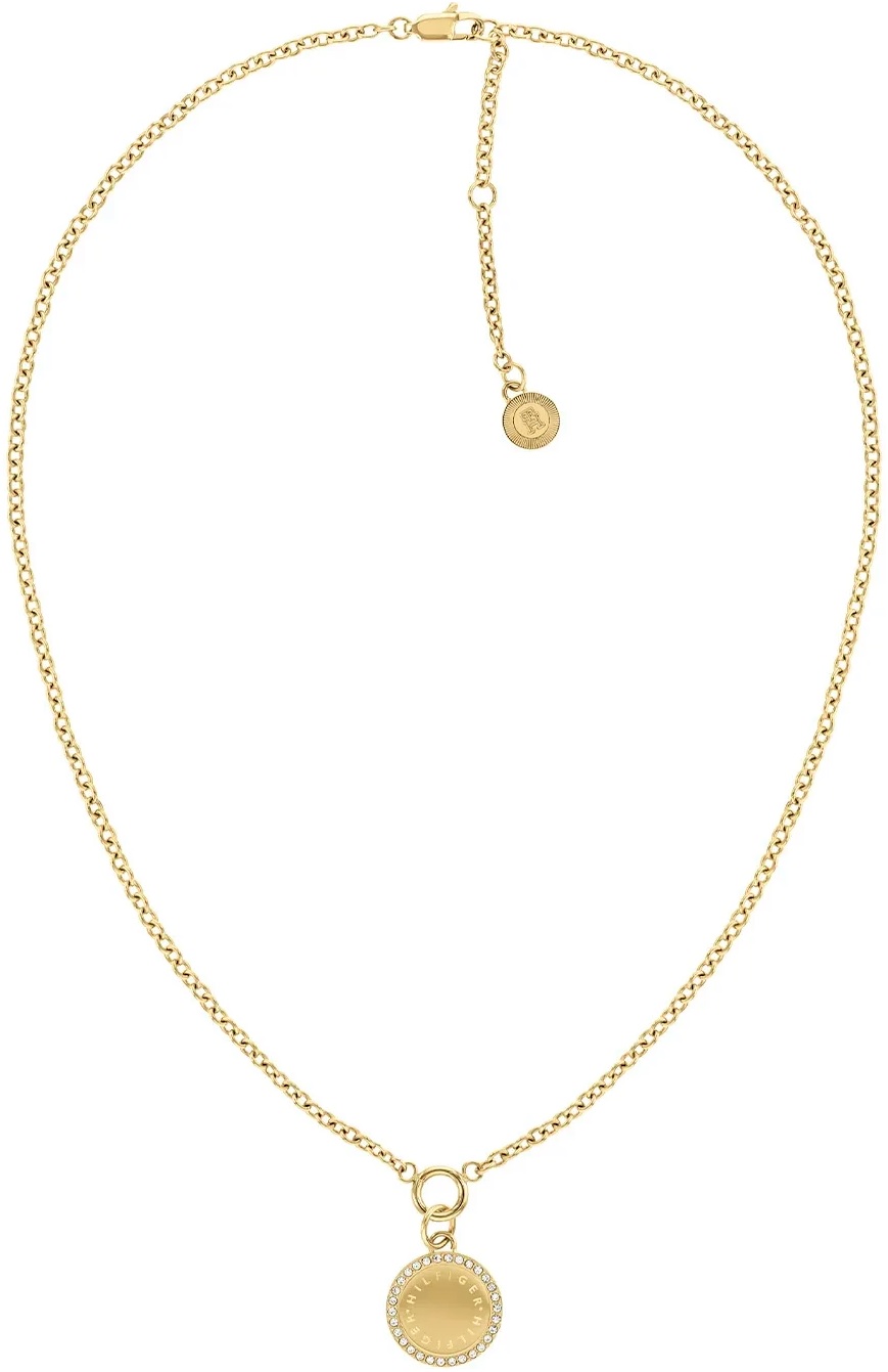 TOMMY HILFIGER Necklace Mini Pendant With Crystals Gold Stainless Steel 2780903 - 2