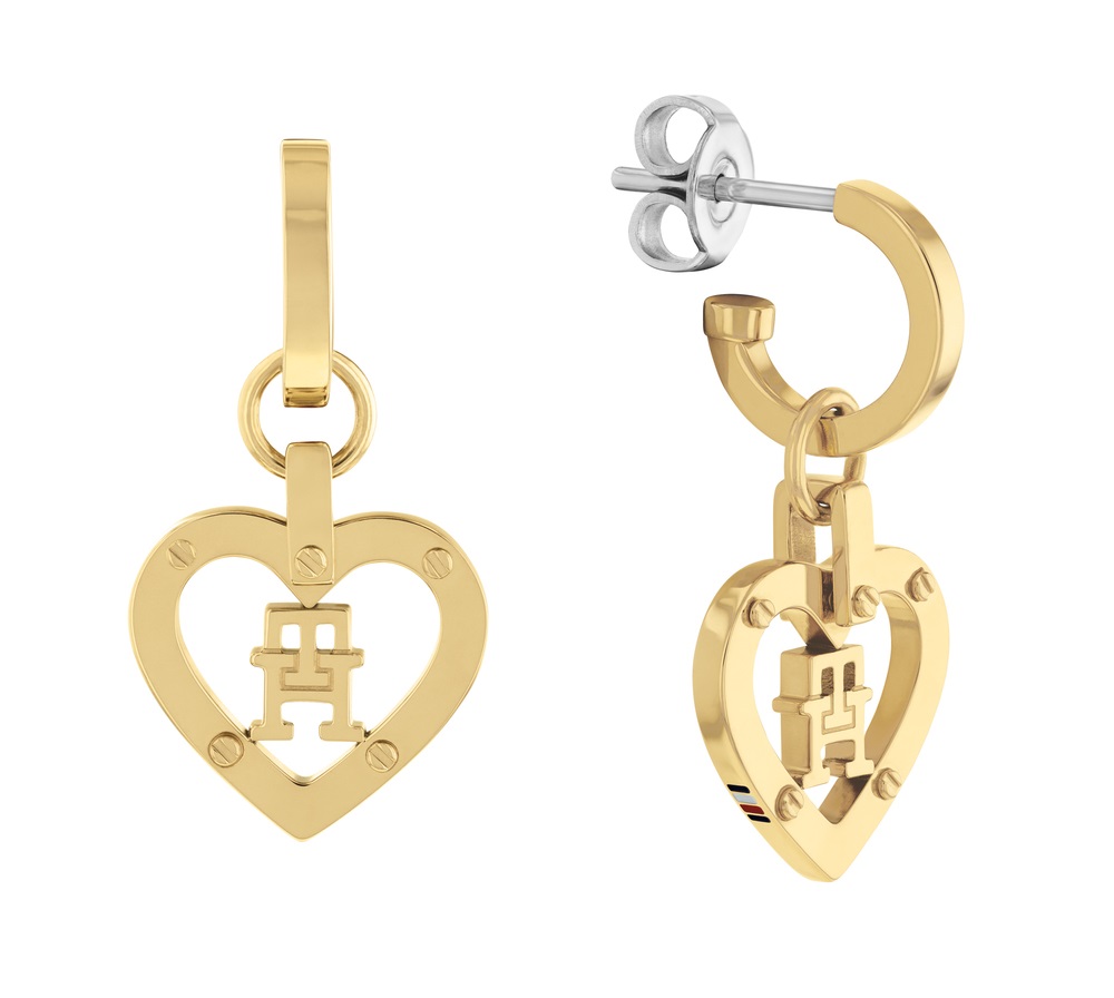 TOMMY HILFIGER Hearts Earrings Gold Stainless Steel 2780924 - 
