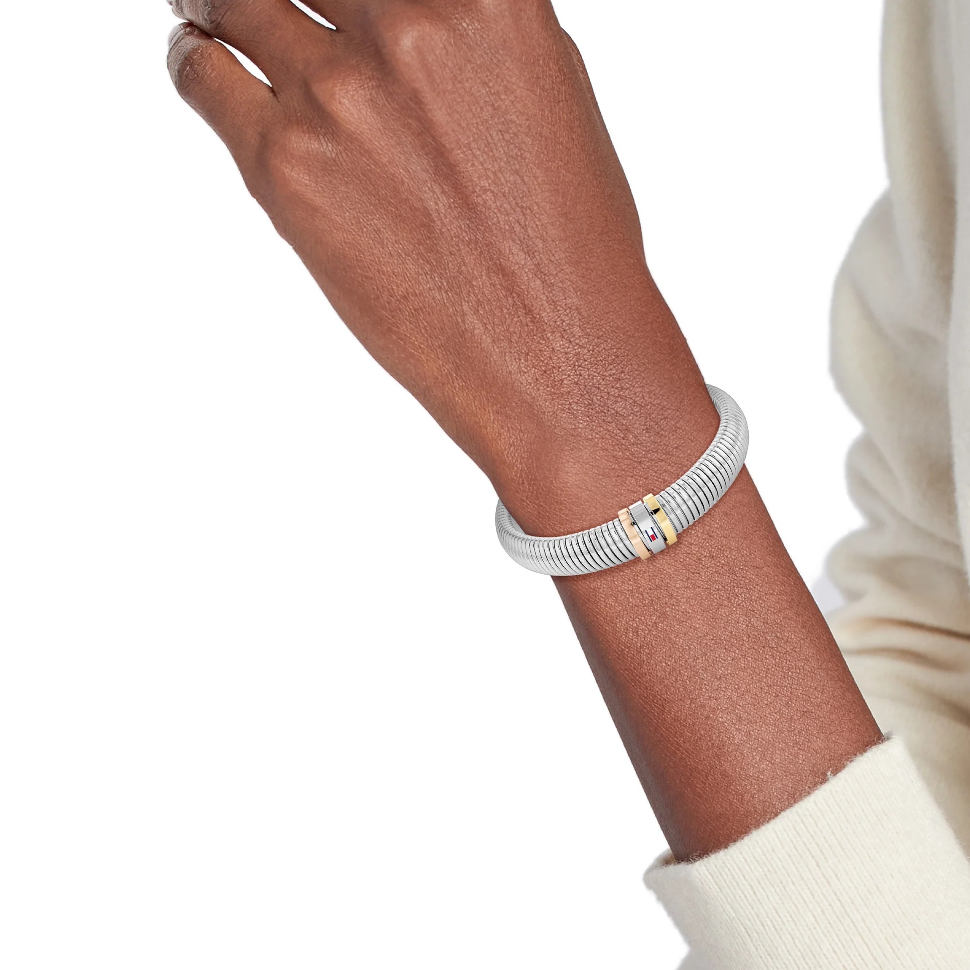 ΒΡΑΧΙΟΛΙ Χειροπέδα TOMMY HILFIGER από Επιχρυσωμένο, Επιπλατυνωμένο και Ροζ Χρυσό Ανοξείδωτο Ατσάλι 2780994 - 