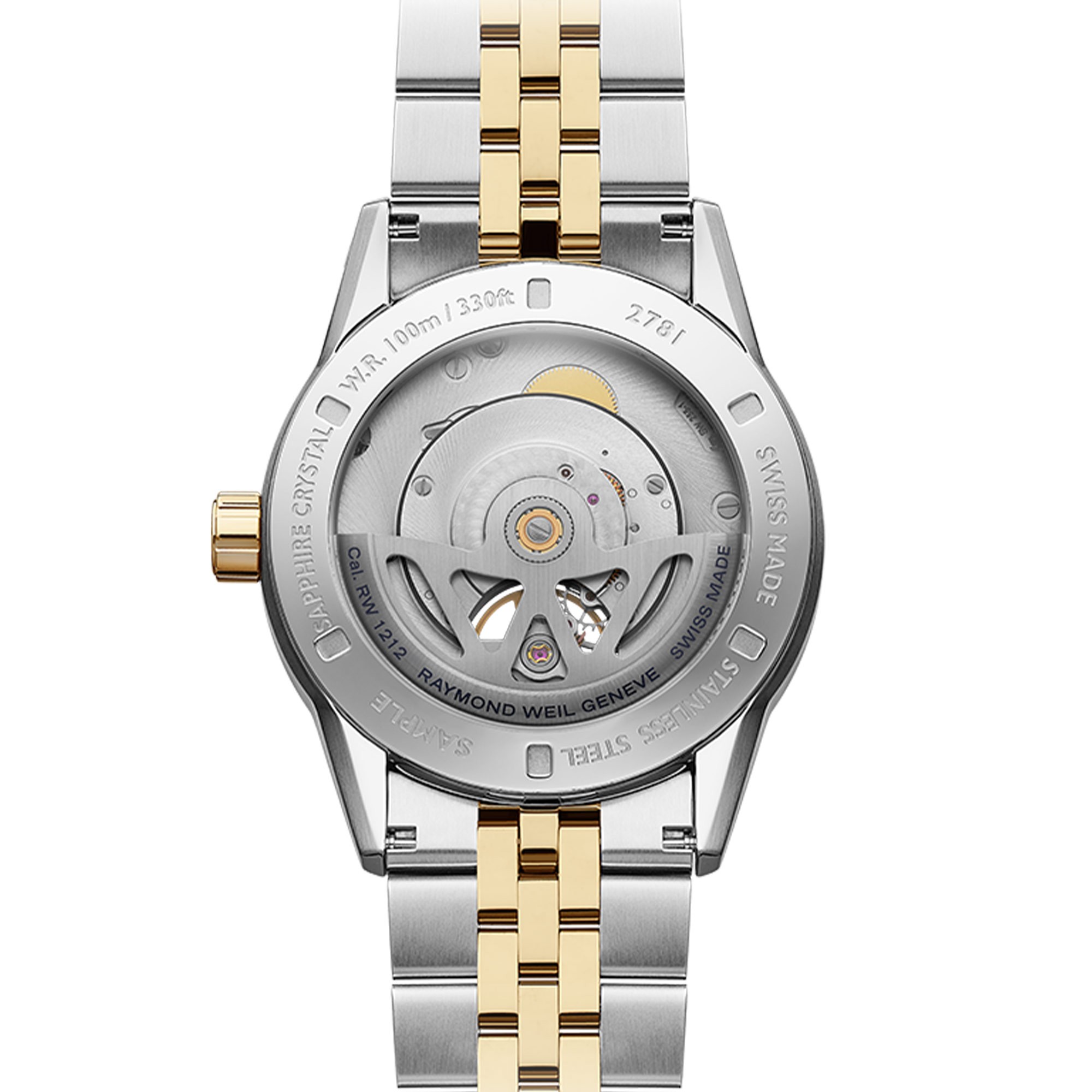 RAYMOND WEIL Freelancer Open Aperture Automatic Grey Dial 42.5mm Two Tone Gold Stainless Steel Bracelet 2781-STP-60051 - 3