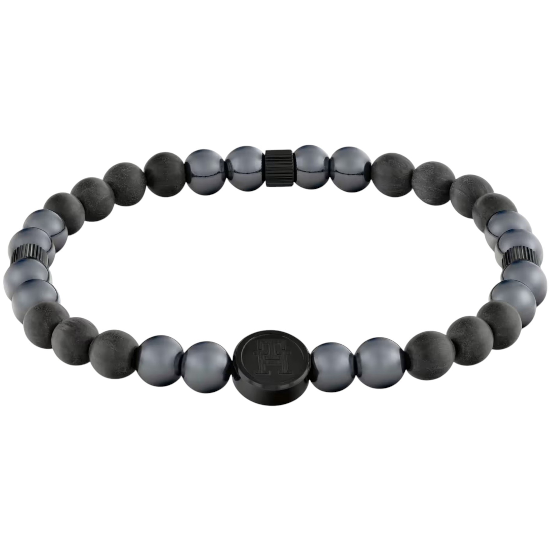 BRACELET For Him TOMMY HILFIGER TH85 Carbon Black Stainless Steel with Natural Stones 2790625 - 
