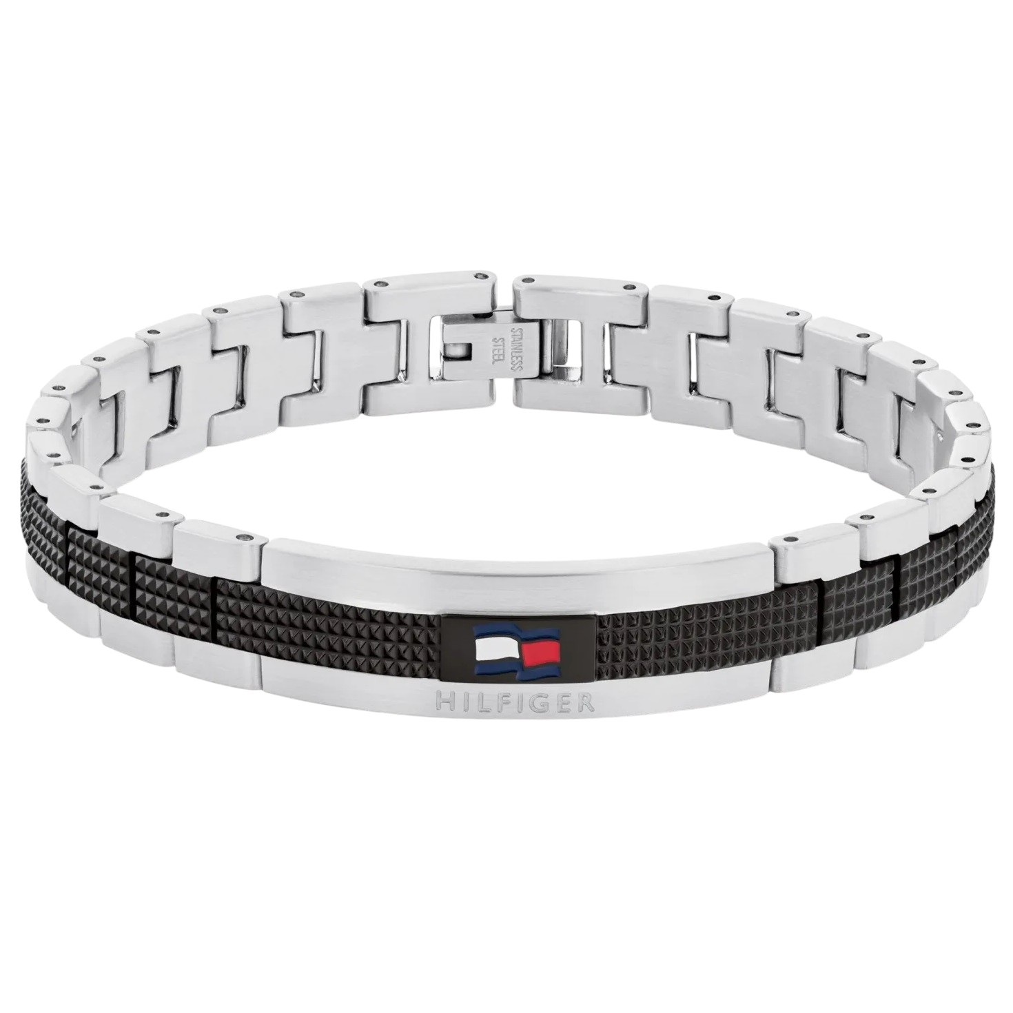 BRACELET For Him TOMMY HILFIGER from Silver and Black Stainless Steel 2790643 - 