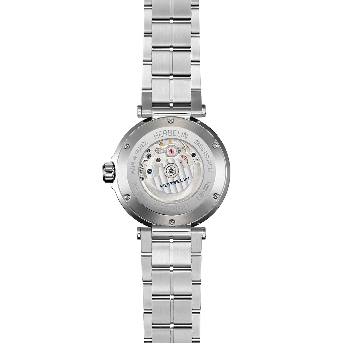 HERBELIN Newport Gent Automatic Moonphase Blue Dial 40.5mm Silver Stainless Steel Bracelet 2889B15 - 4
