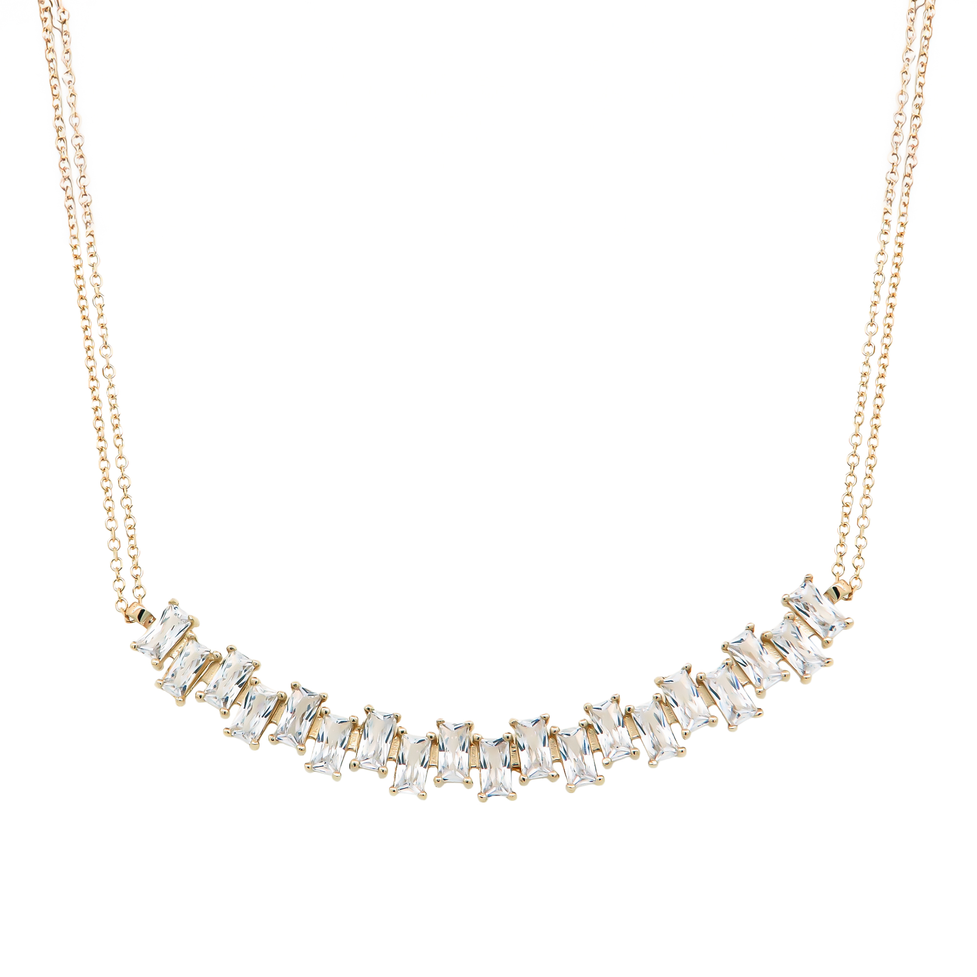NECKLACE Fullstone 14K Yellow Gold with Zircon Stones 433201-00/19C - 