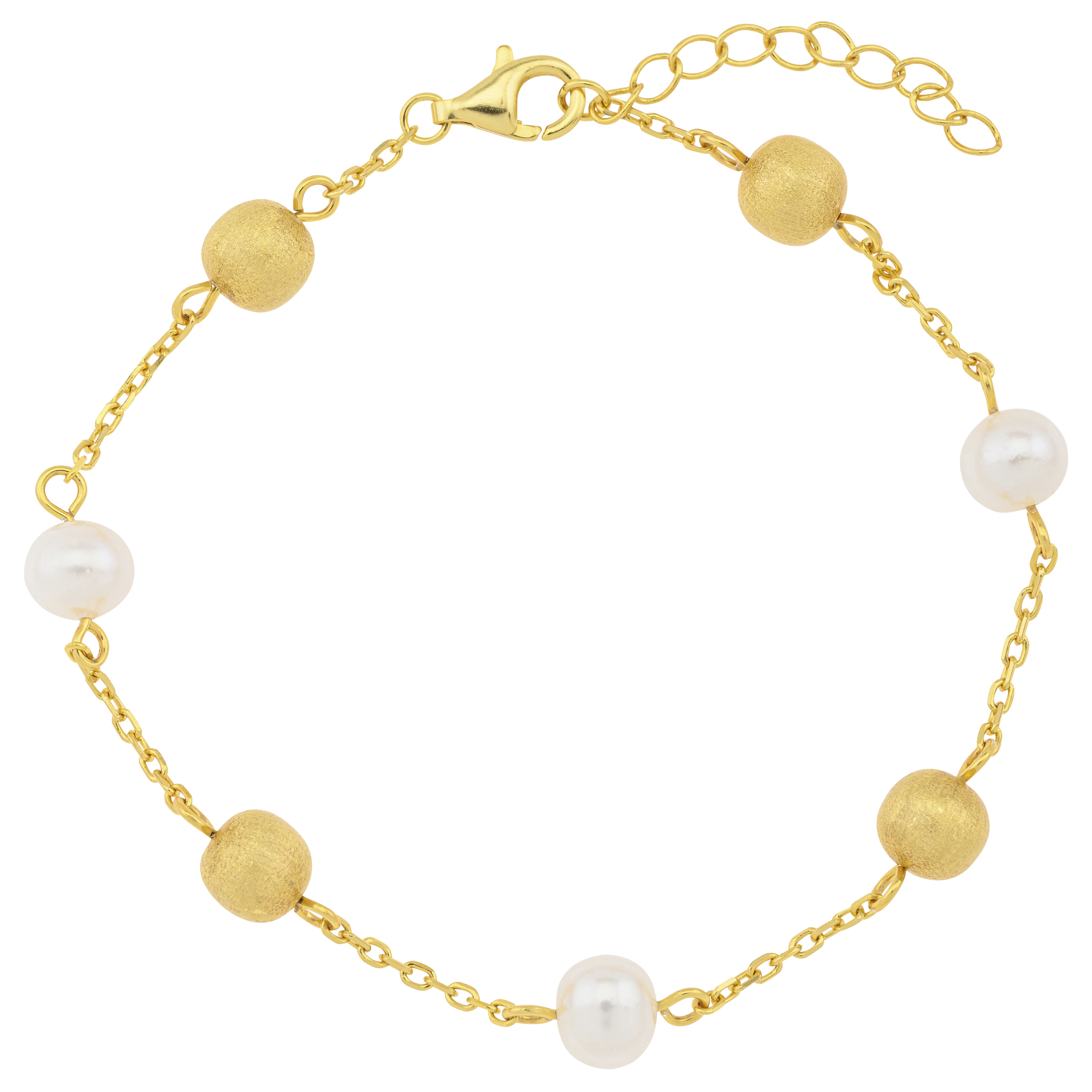 BRACELET BREEZE 925° Gold-Plated Silver with Pearls 316006.1 - 
