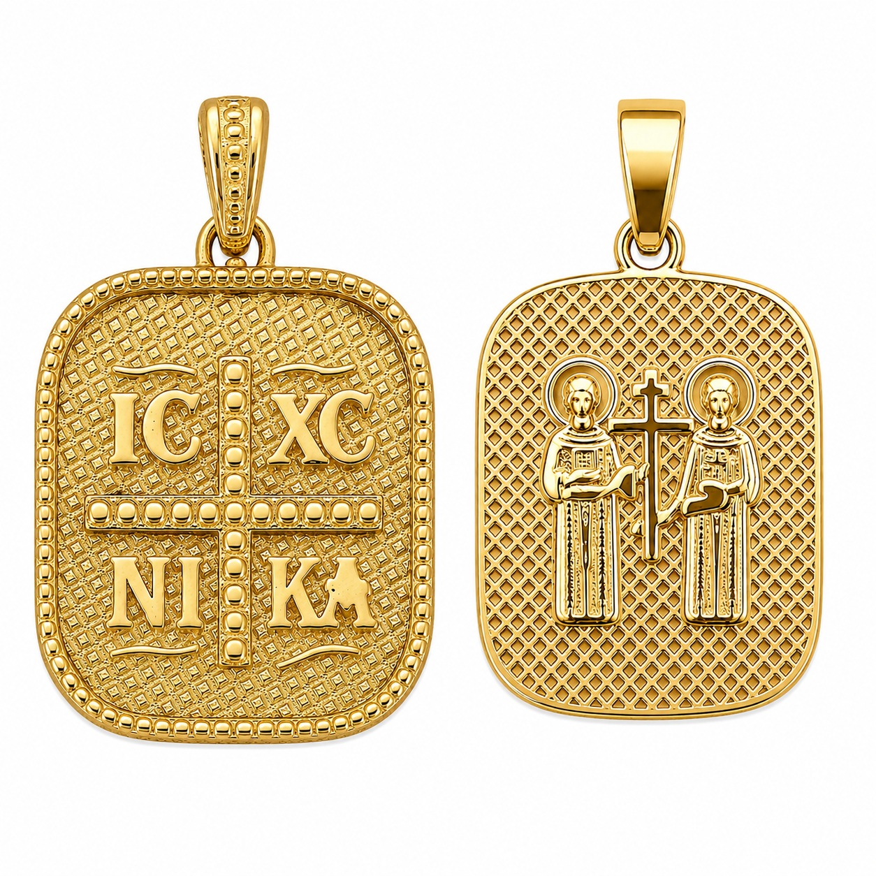 ΜΕΝΤΑΓΙΟΝ Κωνσταντινάτο SENZIO Collection Διπλής Όψης από Κ9 Κίτρινο Χρυσό 3LAV.D332AP - 