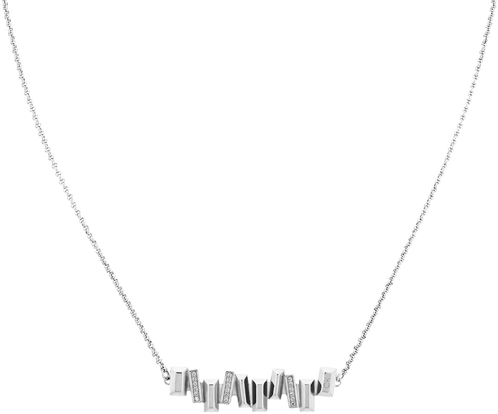CALVIN KLEIN Luster Crystals Necklace Silver Stainless Steel 35000228 - 