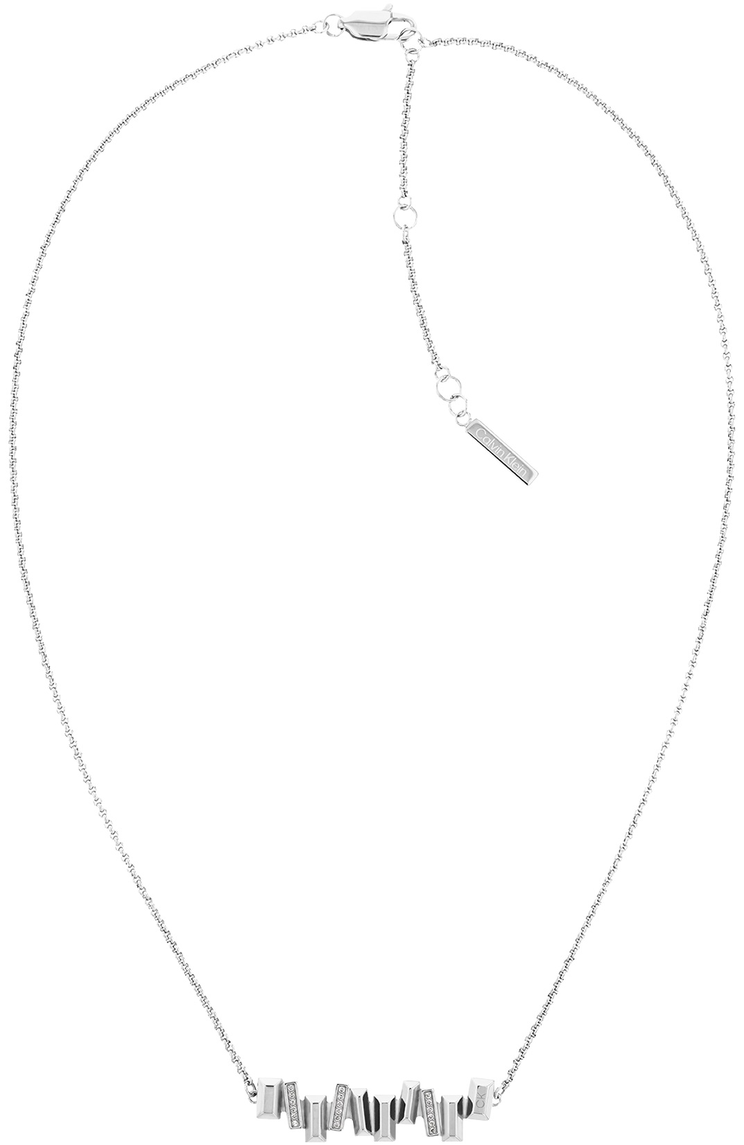 CALVIN KLEIN Luster Crystals Necklace Silver Stainless Steel 35000228 - 