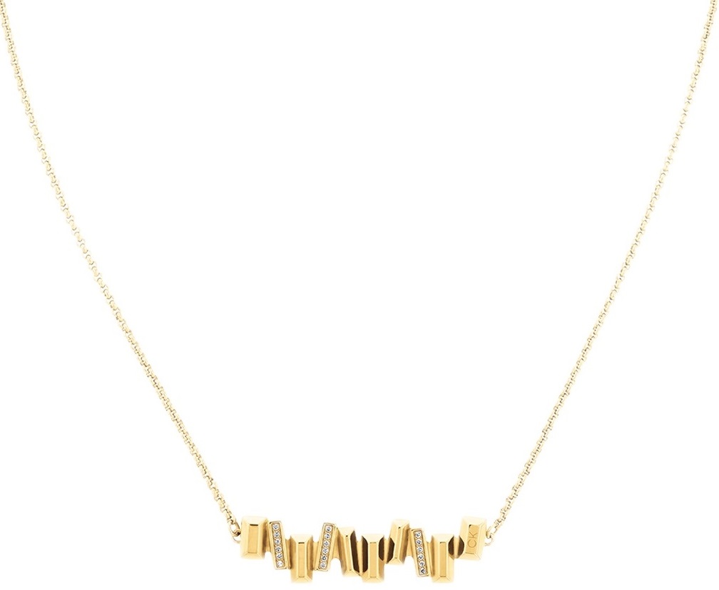 CALVIN KLEIN Luster Crystals Necklace Gold Stainless Steel 35000229 - 