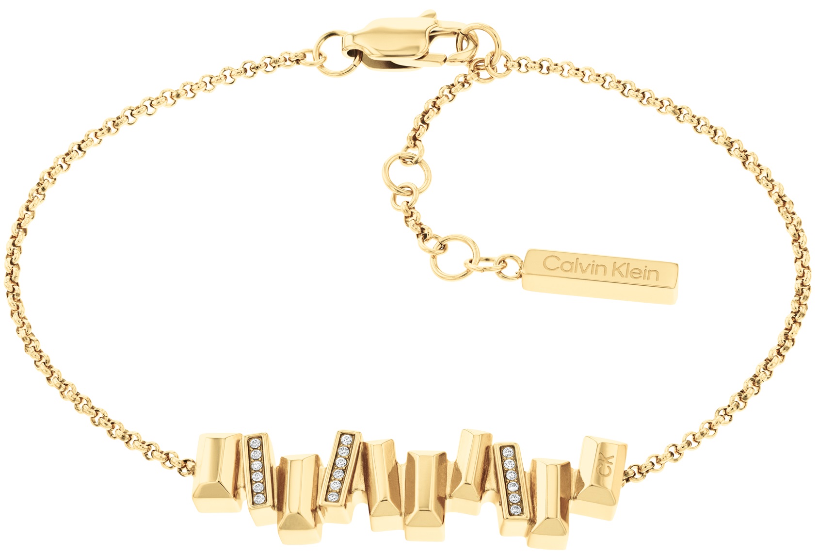 CALVIN KLEIN Luster Crystals Bracelet Gold Stainless Steel 35000241 - 