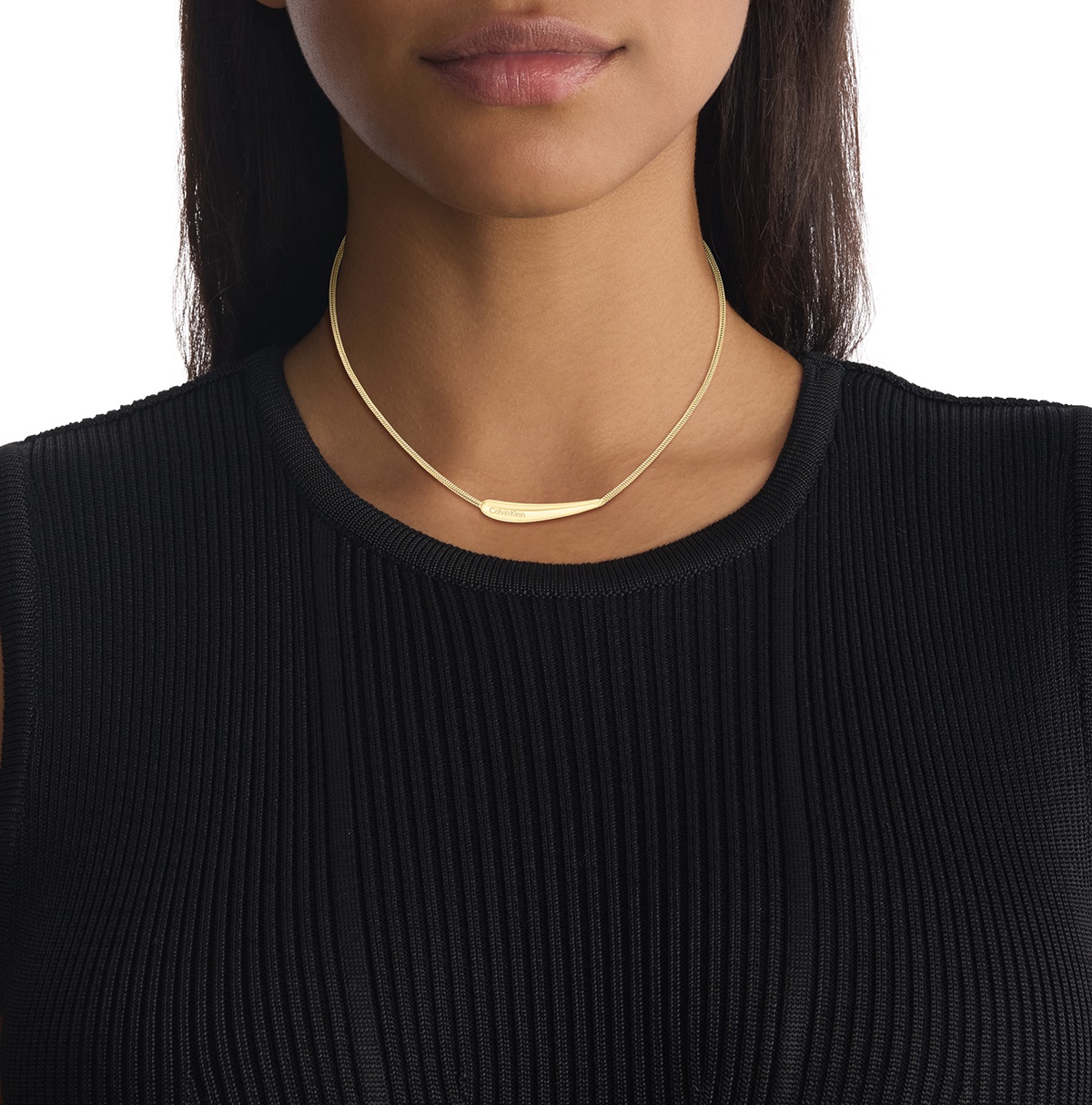 CALVIN KLEIN Elongated Drops Necklace Gold Stainless Steel 35000339 - 3