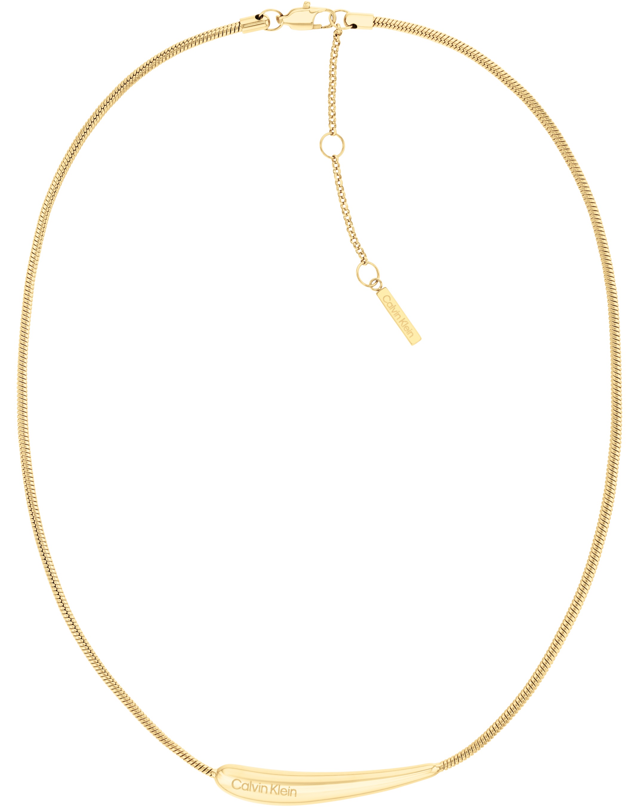 CALVIN KLEIN Elongated Drops Necklace Gold Stainless Steel 35000339 - 