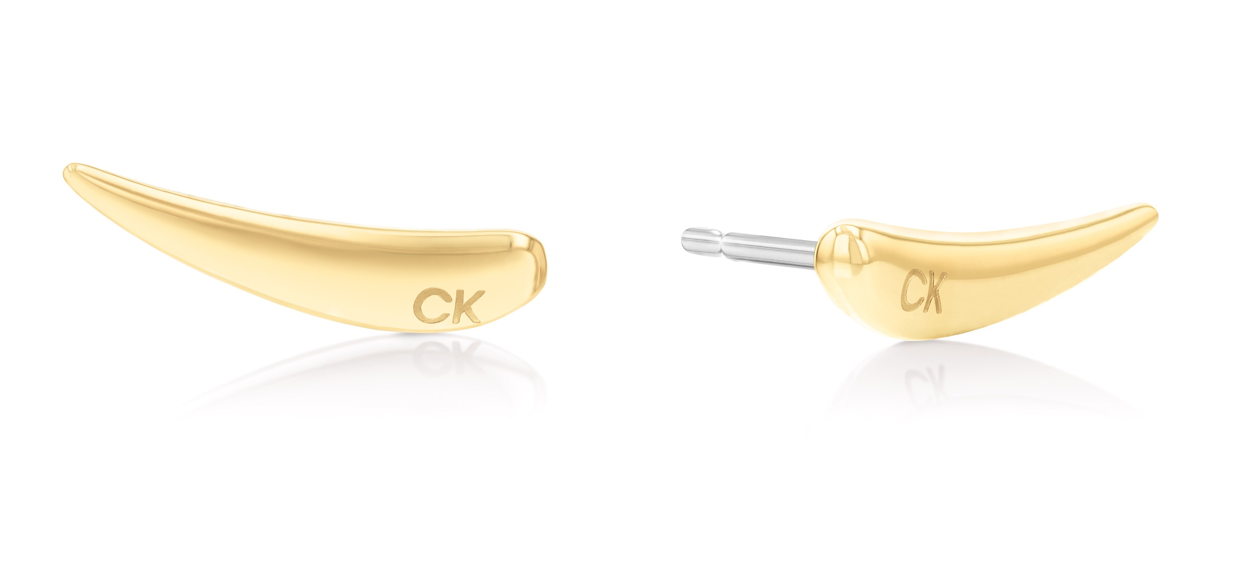 CALVIN KLEIN Elongated Drops Earrings Gold Stainless Steel 35000345 - 