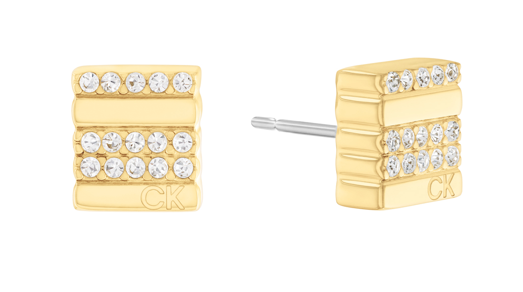 CALVIN KLEIN Earrings Crystals Gold Stainless Steel 35000371 - 
