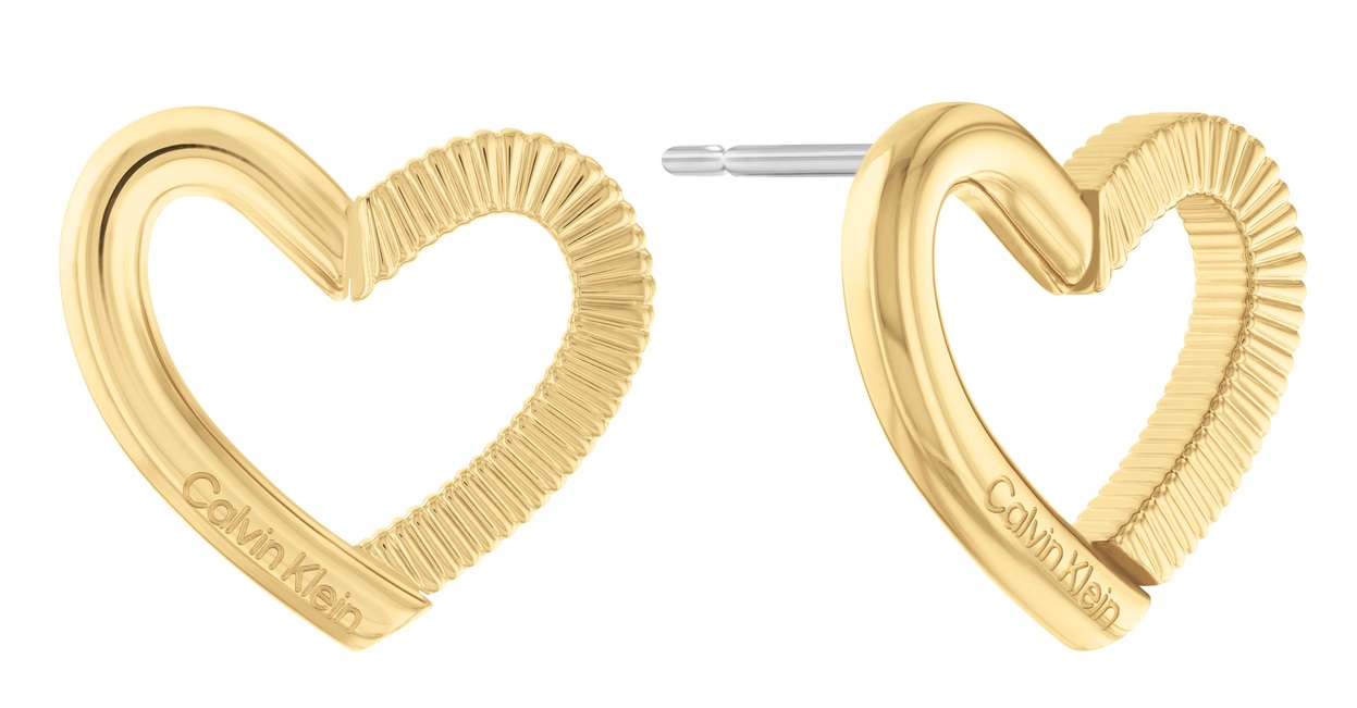 CALVIN KLEIN Heart Earrings Gold Stainless Steel 35000391 - 1