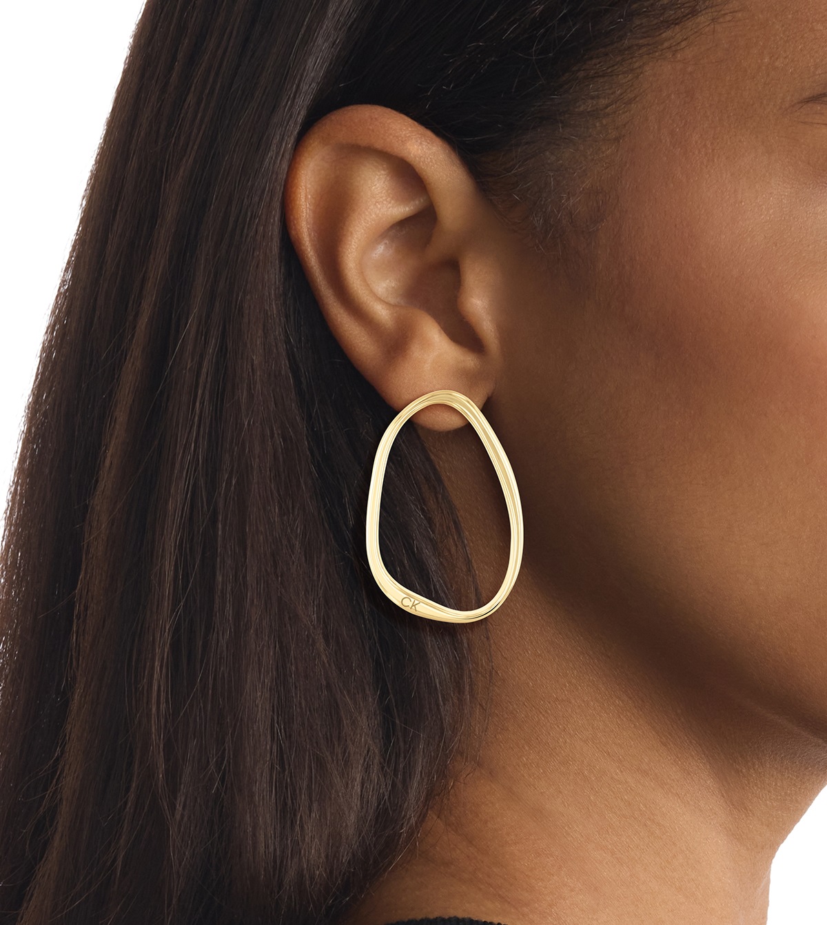 CALVIN KLEIN Elongated Drops Earrings Gold Stainless Steel 35000451 - 