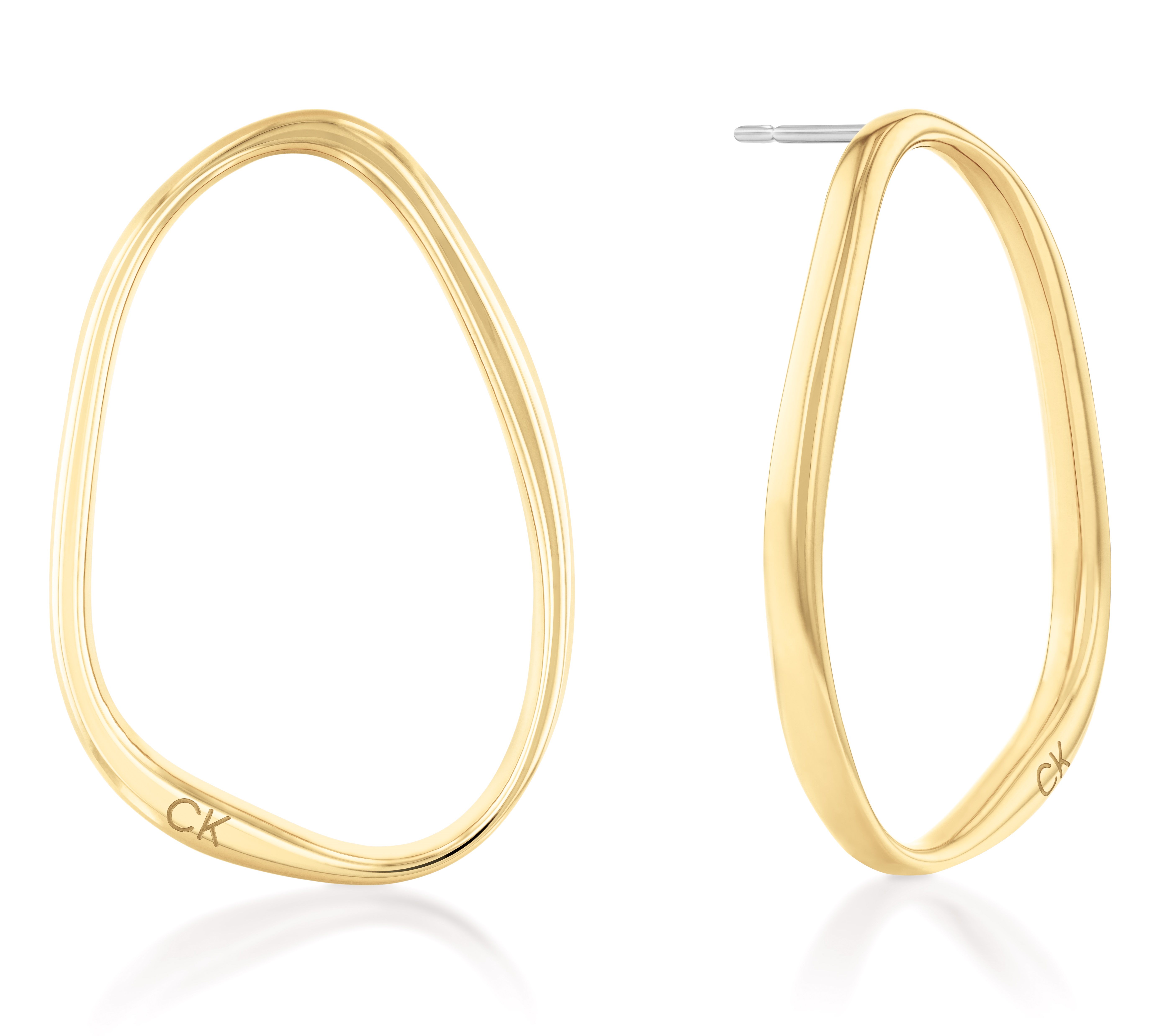 CALVIN KLEIN Elongated Drops Earrings Gold Stainless Steel 35000451 - 