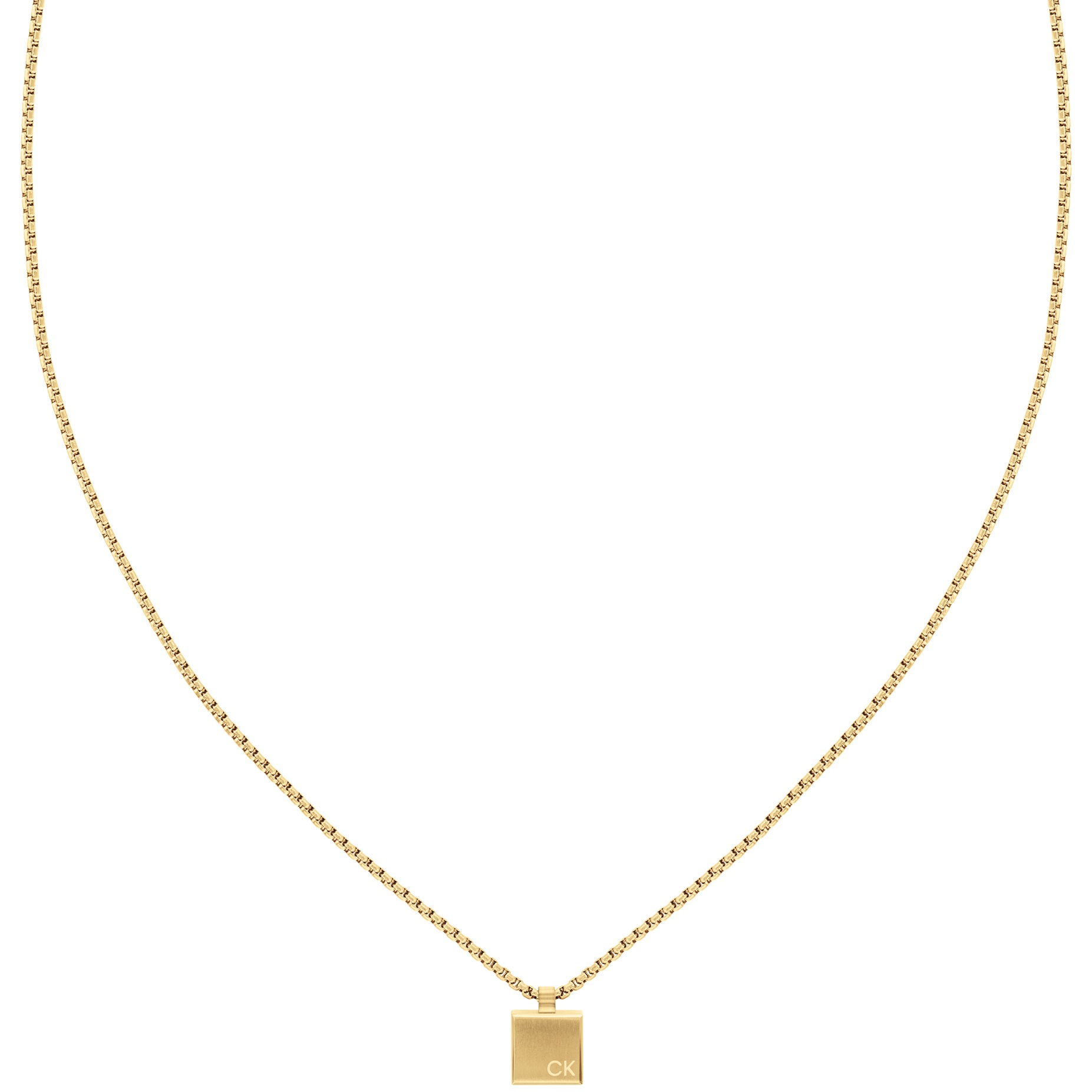 CALVIN KLEIN Minimalistic Squares Necklace Gold Stainless Steel 35000487 - 