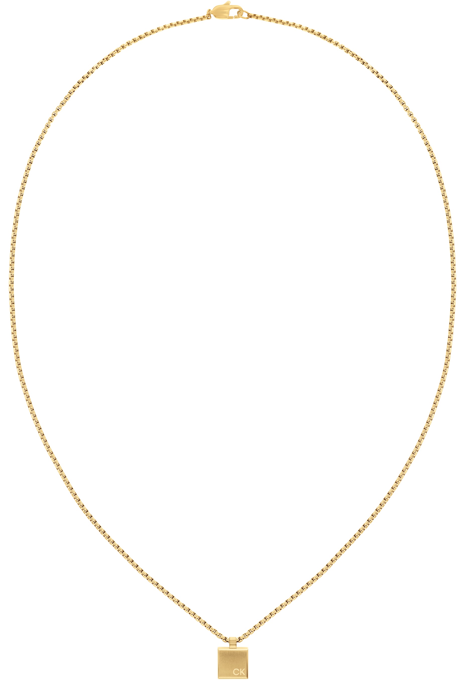 CALVIN KLEIN Minimalistic Squares Necklace Gold Stainless Steel 35000487 - 