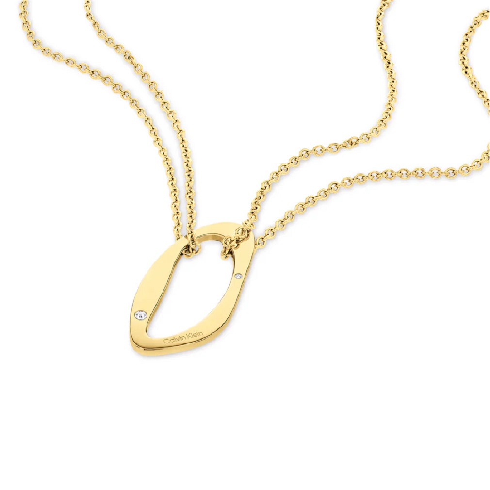 CALVIN KLEIN Harmonious NECKLACE Gold Plated Stainless Steel with Zircon Stones 35000684 - 3