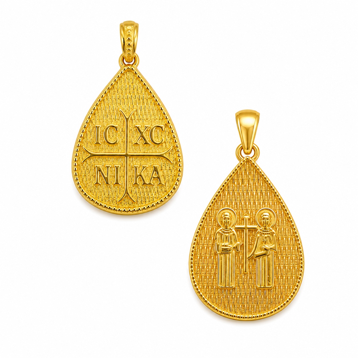PENDANT Double Sided Constantinato SENZIO Collection from K9 Yellow Gold 3LAV.D354AP - 