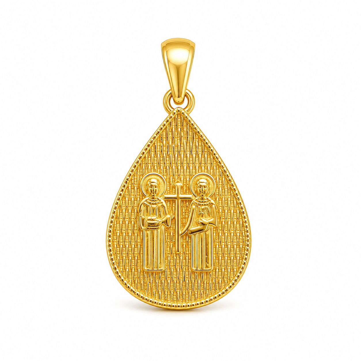 PENDANT Double Sided Constantinato SENZIO Collection from K9 Yellow Gold 3LAV.D354AP - 3