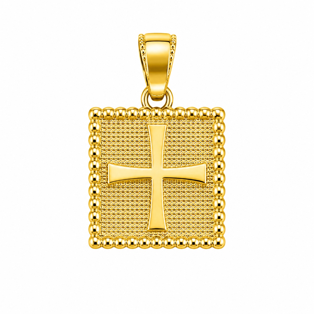 PENDANT Double Sided Constantinato SENZIO Collection from K9 Yellow Gold with Pearl 3LAV.D367P - 