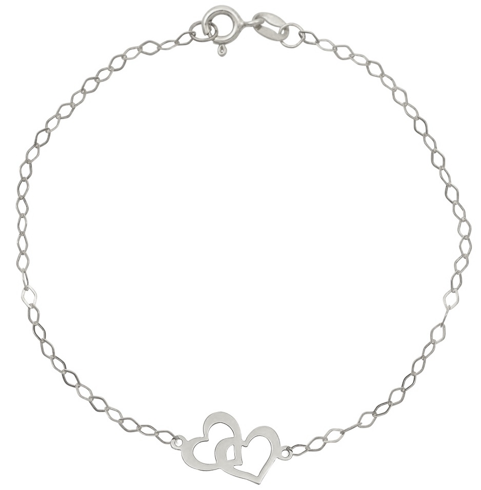 ΒΡΑΧΙΟΛΙ με Καρδιές SENZIO K9 Λευκό Χρυσό 038118W