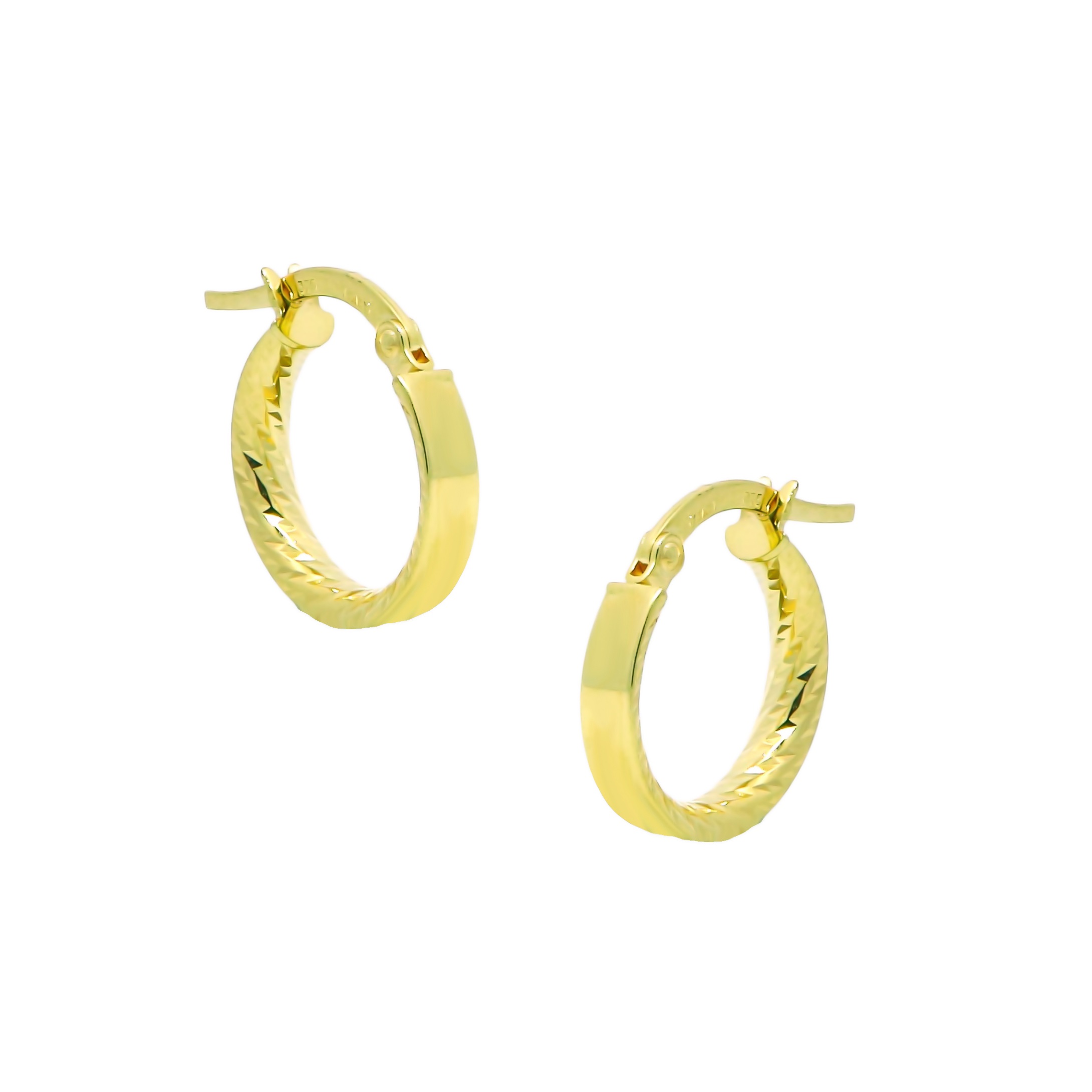 EARRINGS Hoops SENZIO Collection K9 Yellow Gold 3E-SK055.ROU