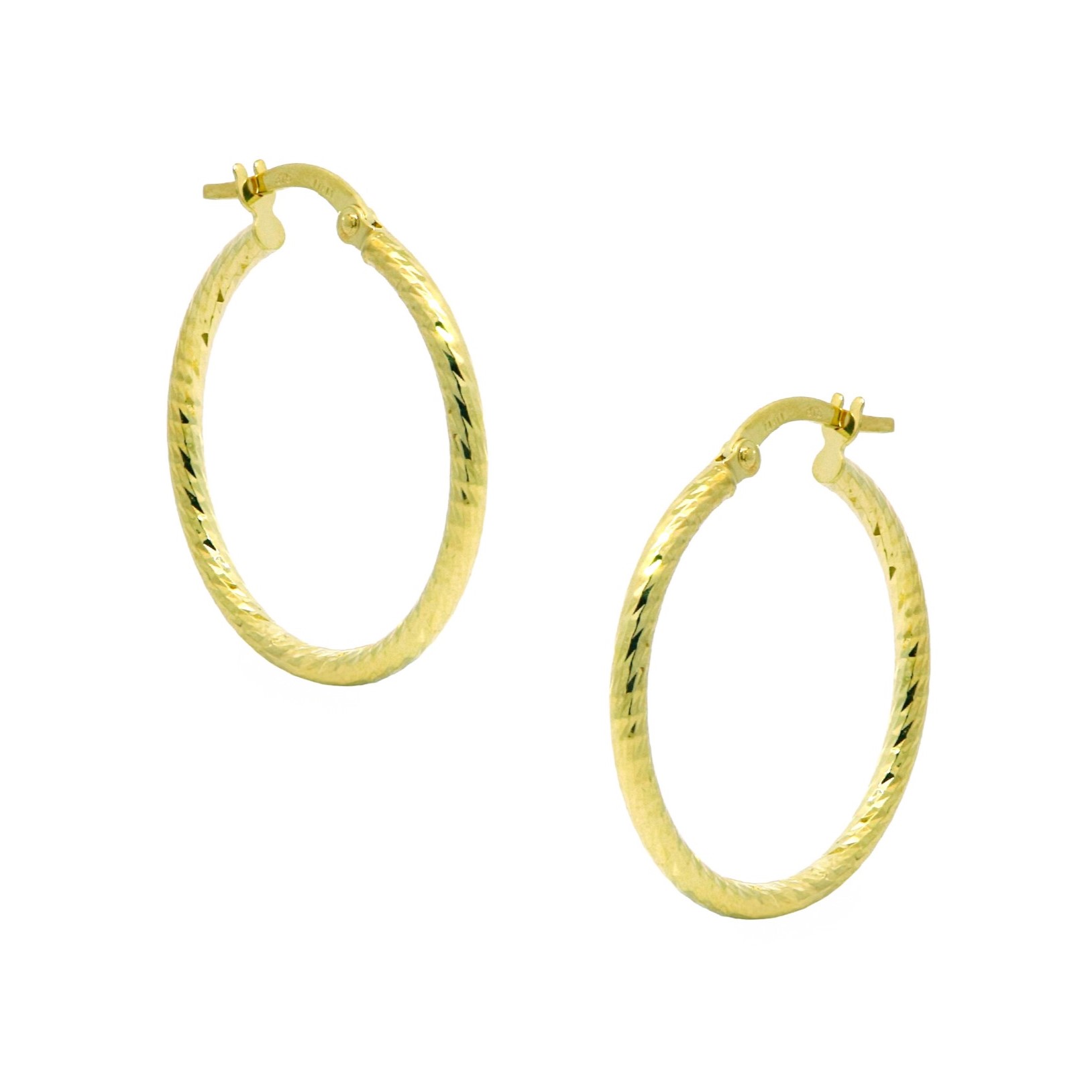 EARRINGS Hoops SENZIO Collection K9 Yellow Gold 3E-SK070.ROU